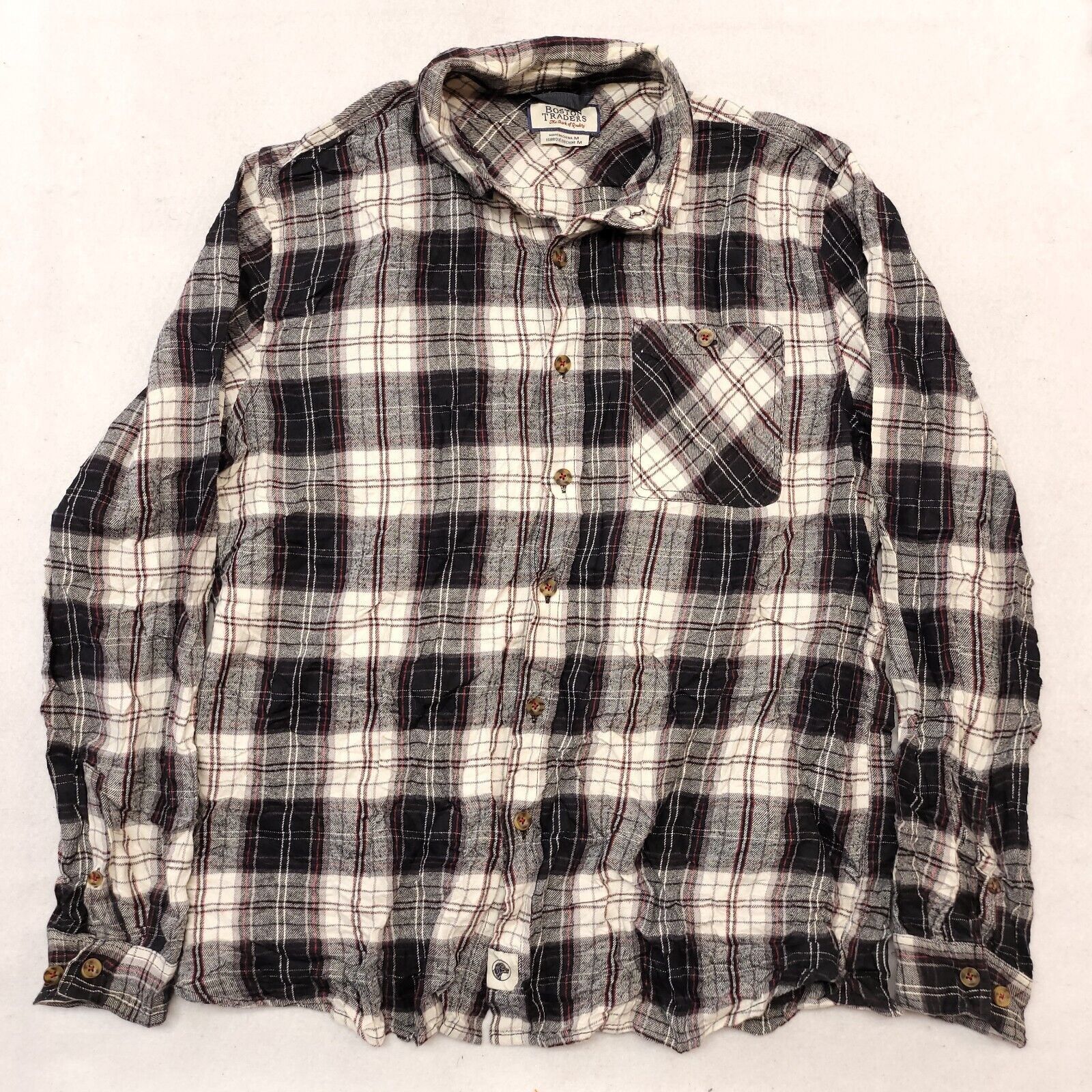Boston Traders Boston Traders Tartan Flannel Shirt Mens Size Medium M Black Size US M / EU 48-50 / 2 - 2 Thumbnail