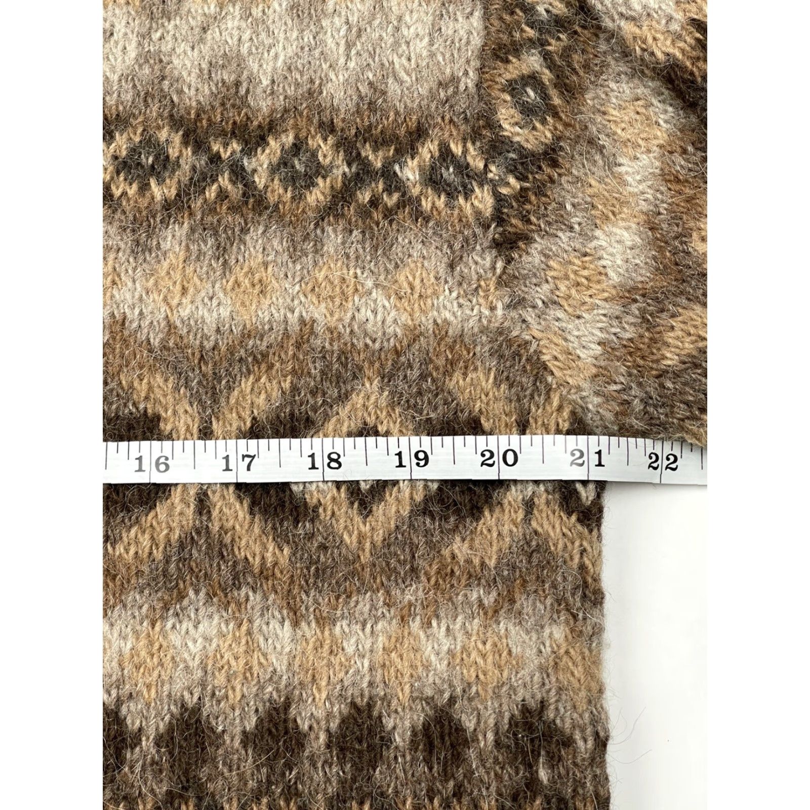 Ralph Lauren VINTAGE Ralph Lauren RL Women's Aztec Cardigan Sweater Zip Mock Neck Heavyweight M Brown Size M / US 6-8 / IT 42-44 - 6 Thumbnail