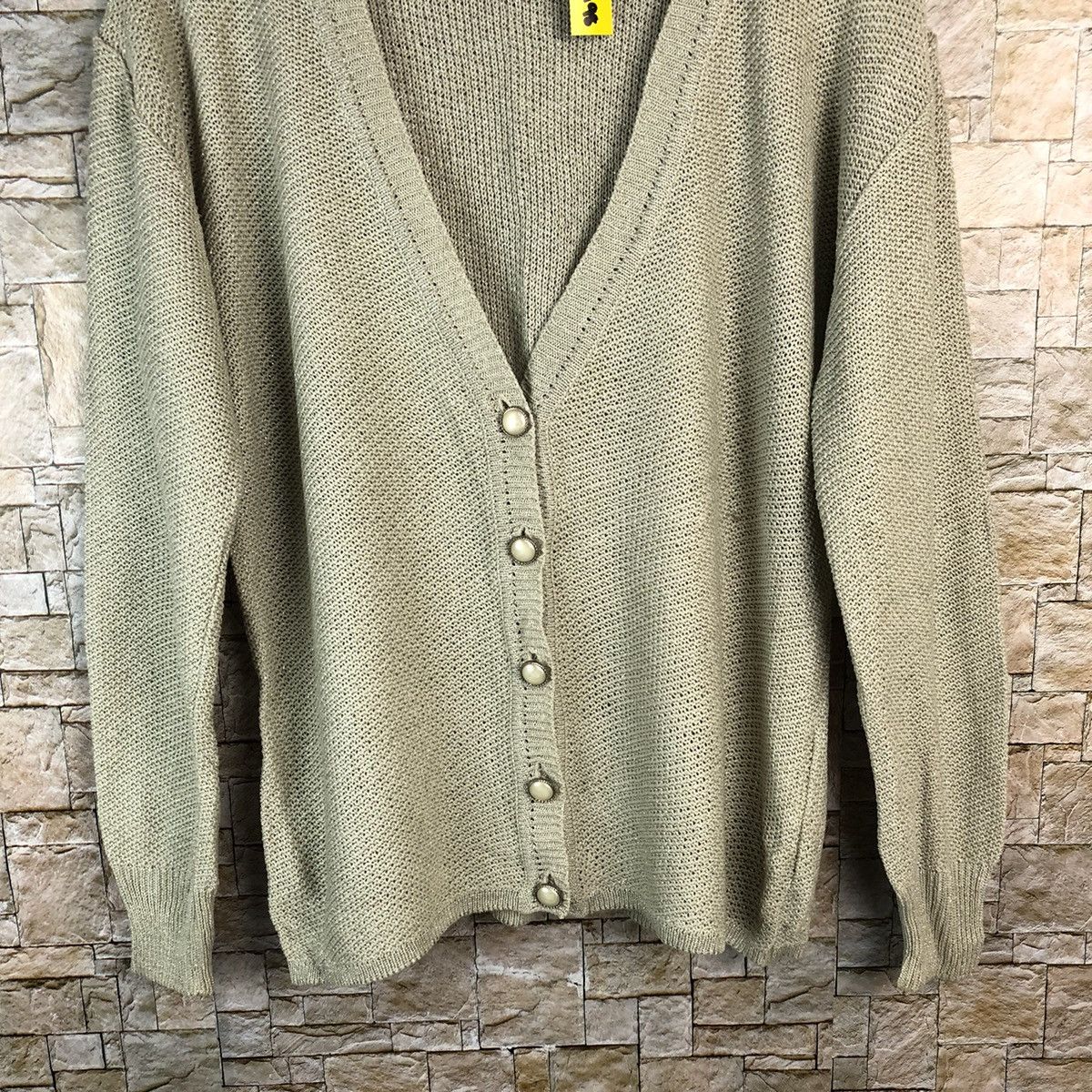 Japanese Brand Inputt Superfee Cream Cardigan Knitwear #A1198 Size US M / EU 48-50 / 2 - 6 Thumbnail