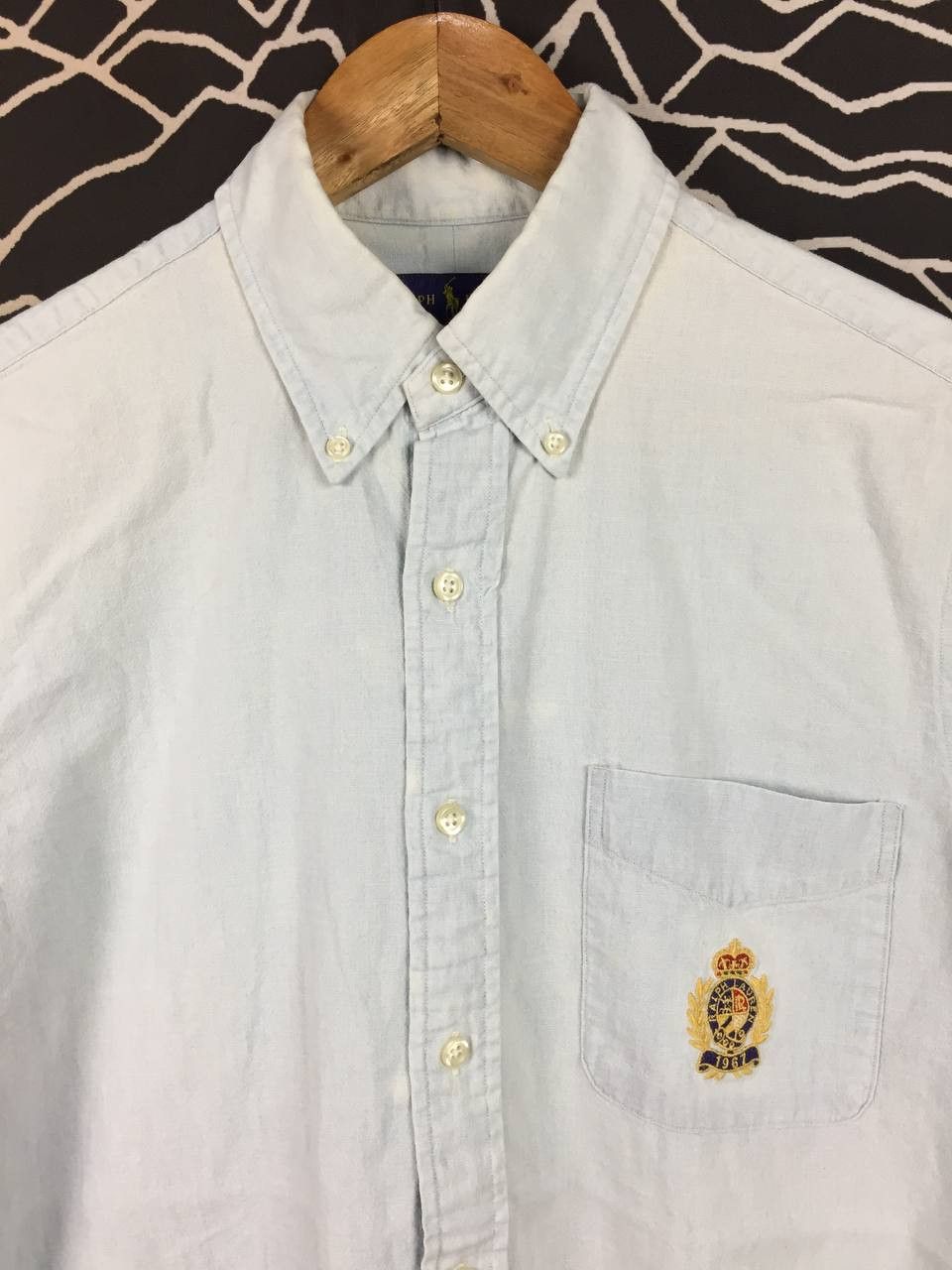 Ralph Lauren Vtg Ralph Lauren Crest Logo Button Down Oxford Shirt Size US M / EU 48-50 / 2 - 3 Thumbnail