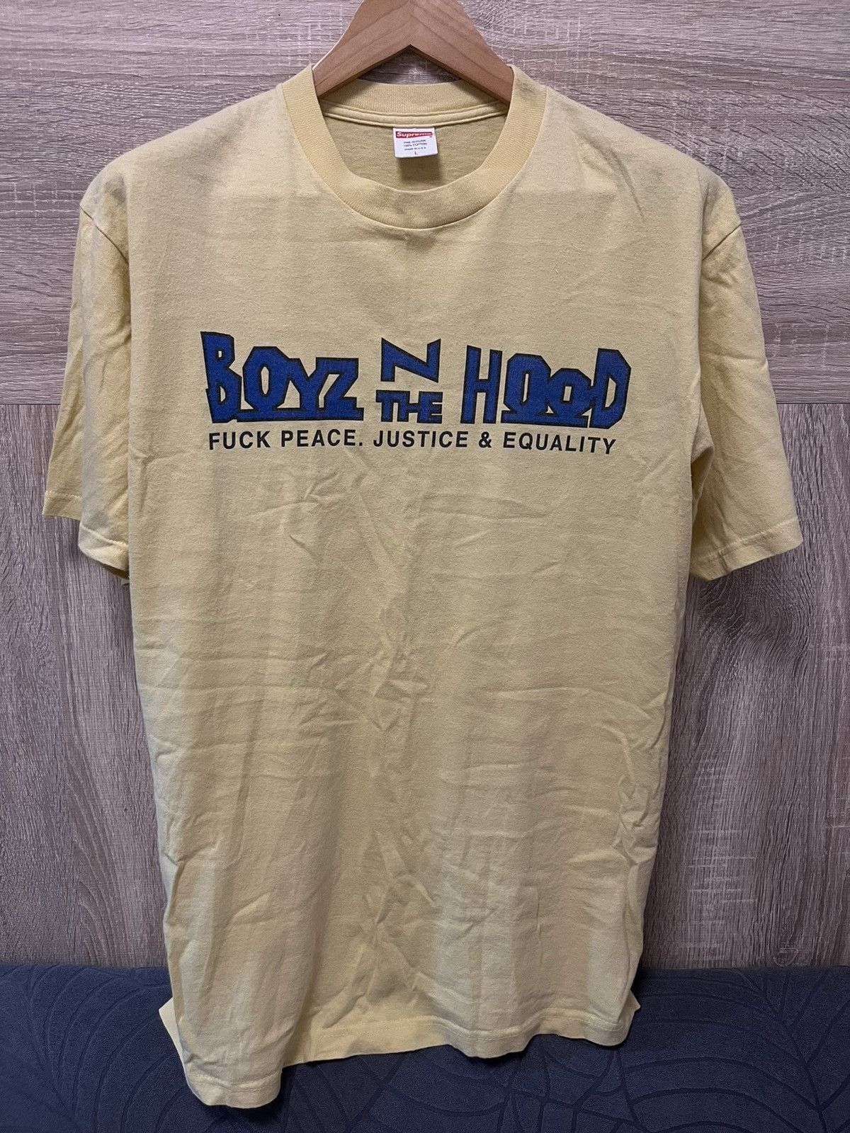 image of Supreme 2000S Boyz N The Hood Tee In Yellow, Men's (Size Large)
