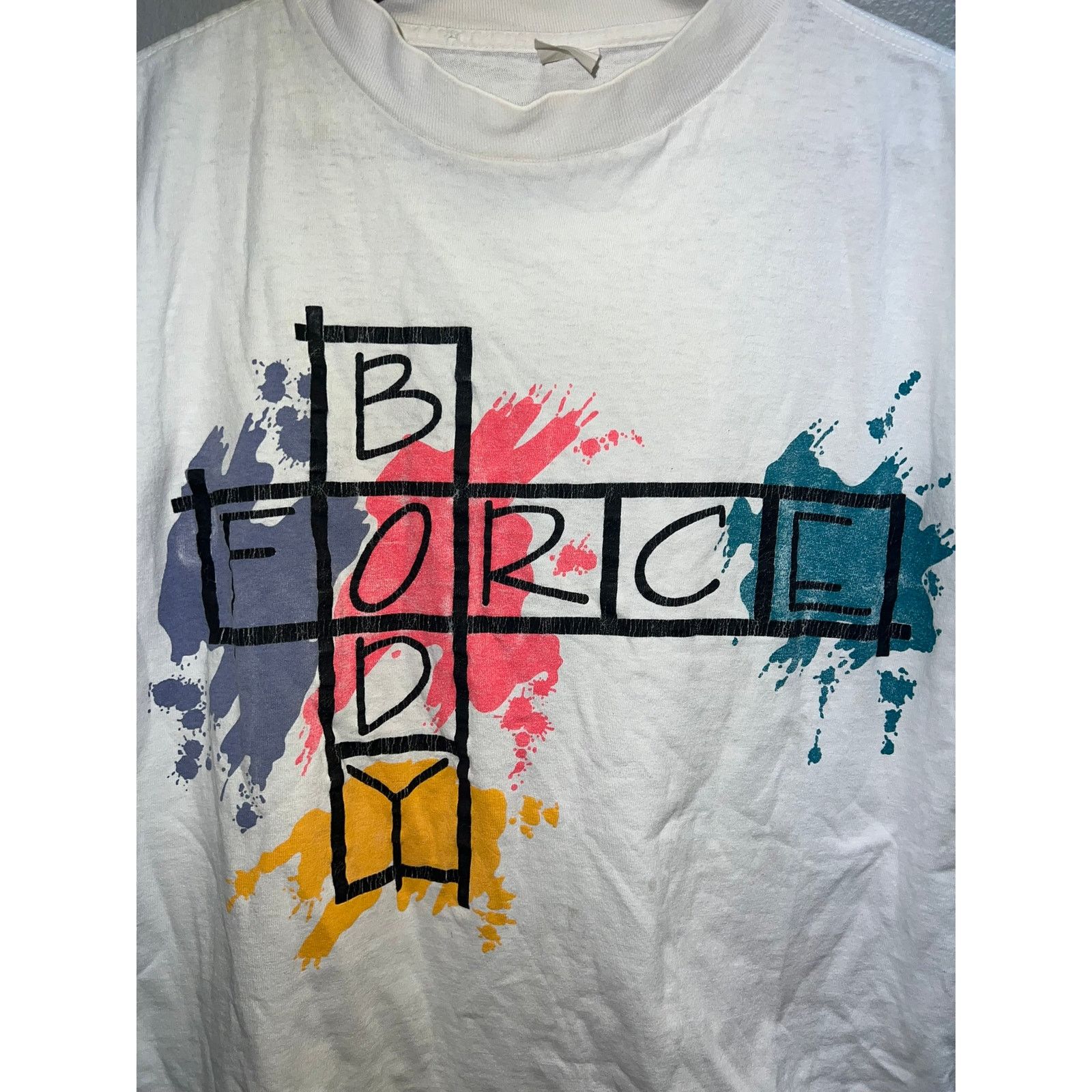 Vintage Vintage Body Force Shirt Graphic Splatter Bodyforce Tee 90s Size L / US 10 / IT 46 - 4 Thumbnail