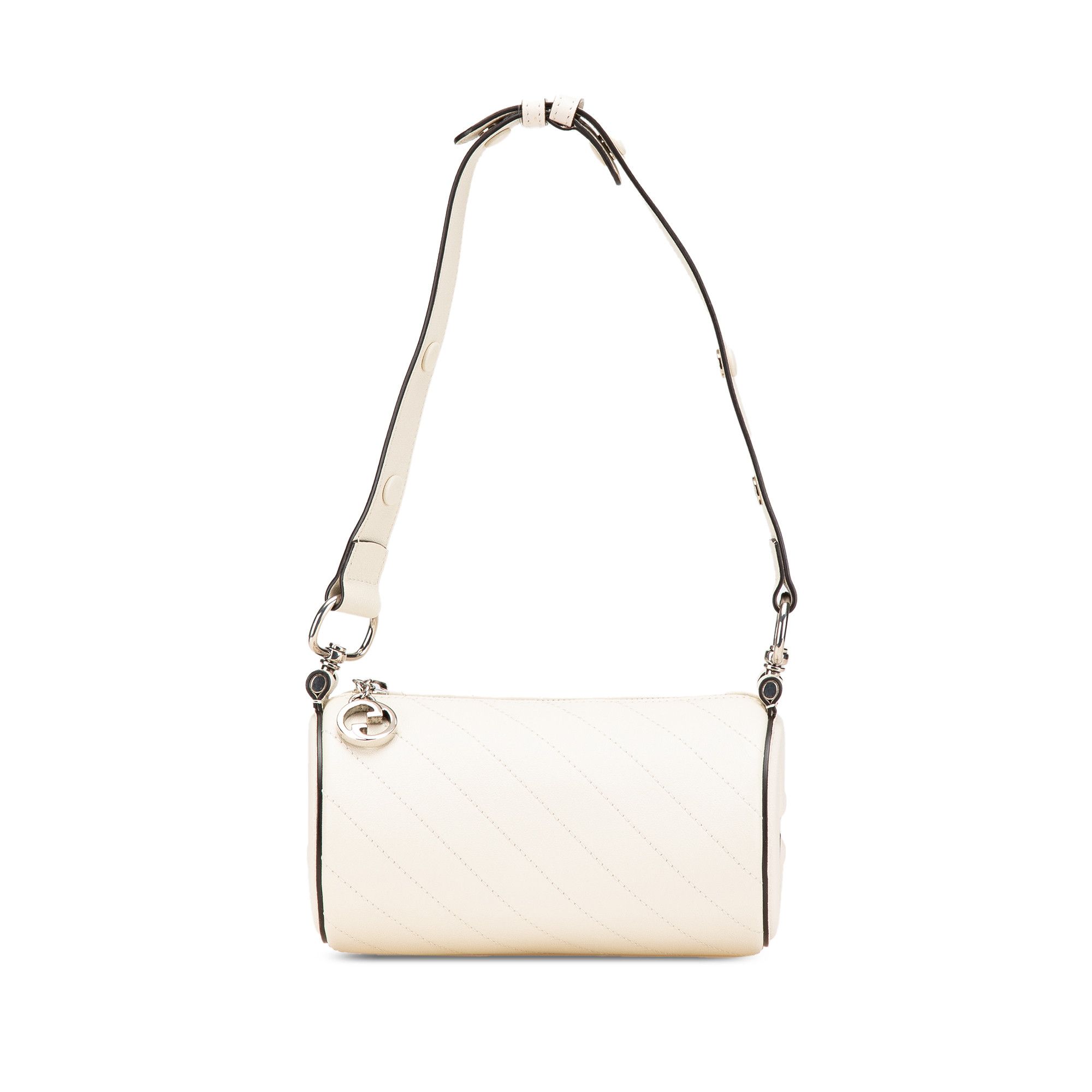 Gucci Mini Leather Blondie Shoulder Bag in White, Women's