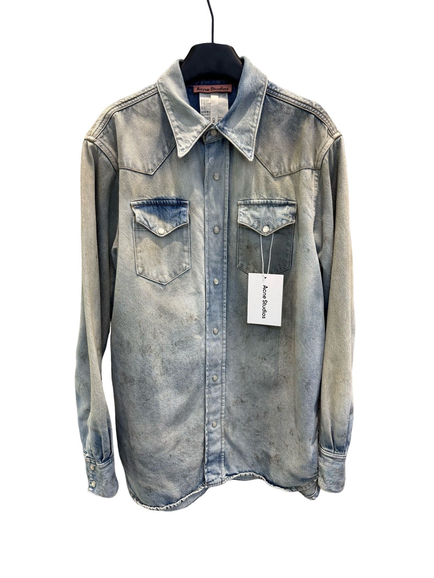 Acne Studios Acne Studios Mud Wash Denim Shirt Size S Size US S / EU 44-46 / 1 - 1 Thumbnail
