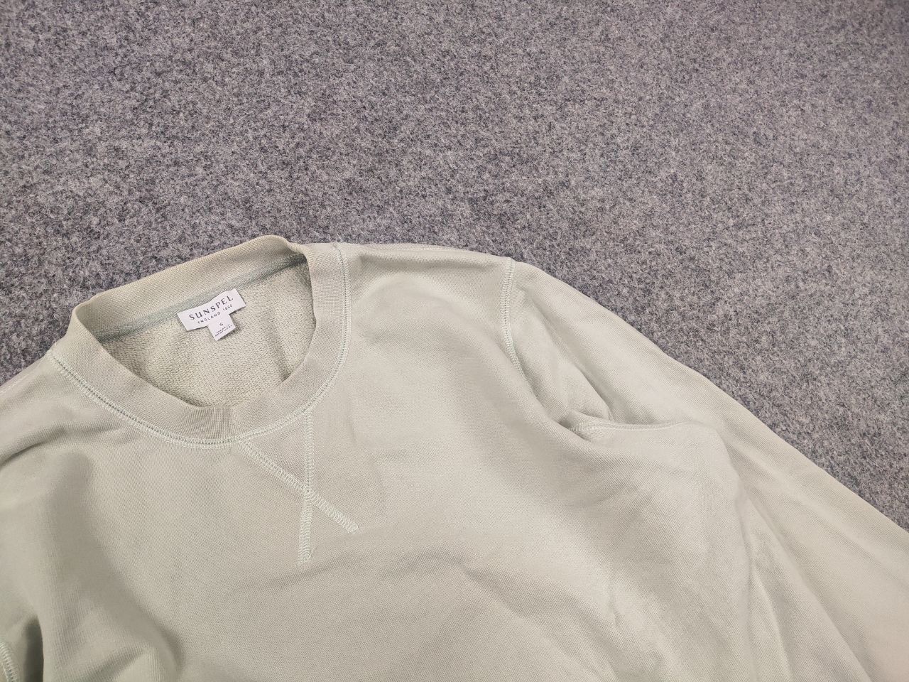 Sunspel Sunspel England Design Light Green crew chek Sweatshirt Size US S / EU 44-46 / 1 - 4 Thumbnail