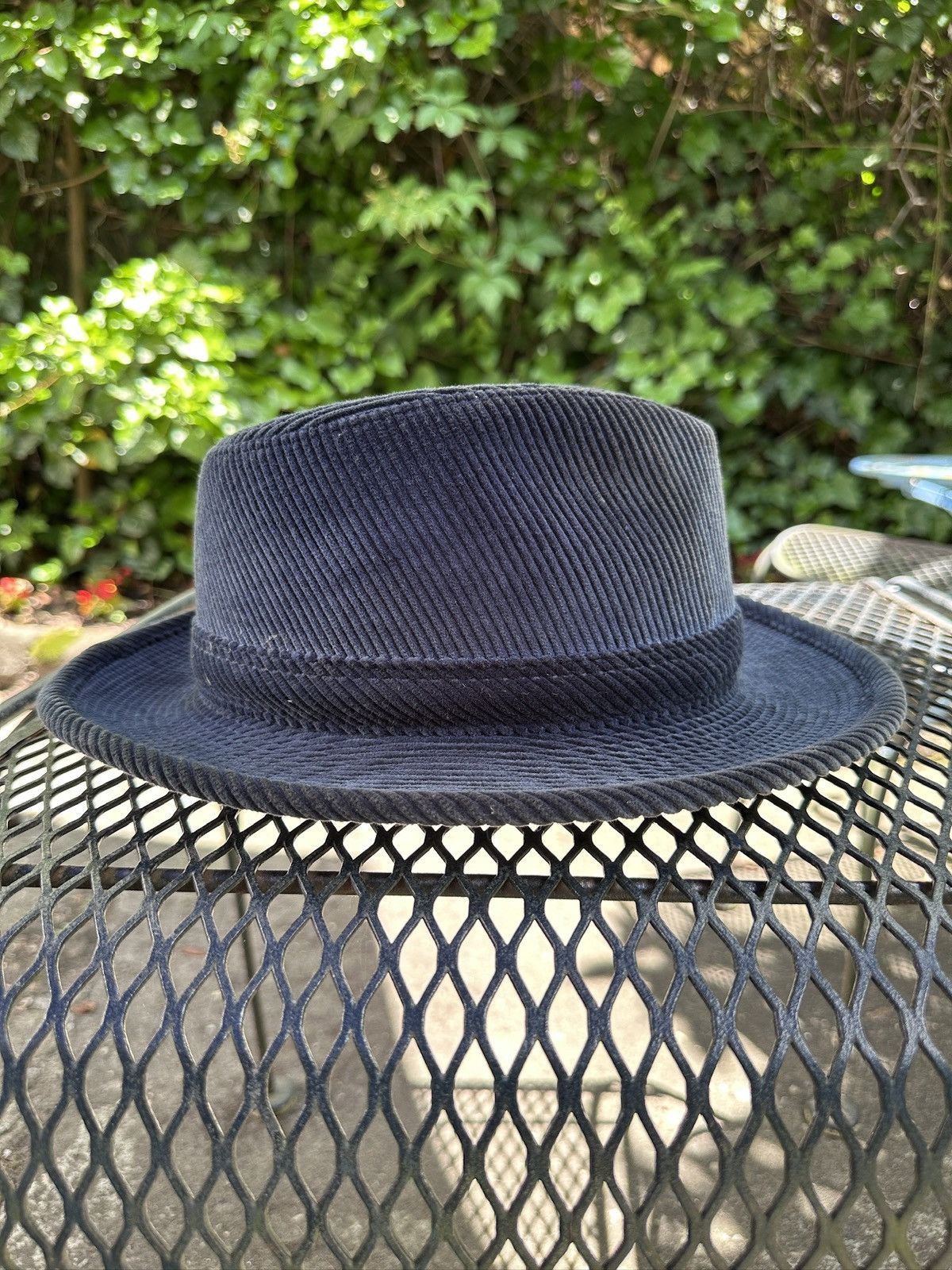 Pigalle Blue Corduroy Fedora Size ONE SIZE - 1 Thumbnail