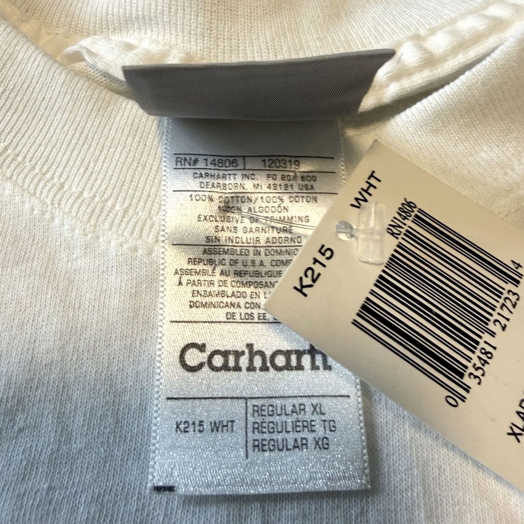 Carhartt VINTAGE Carhartt White Graphic Print Hard At Work T Shirt Mens XL New K215 Size US XL / EU 56 / 4 - 4 Thumbnail