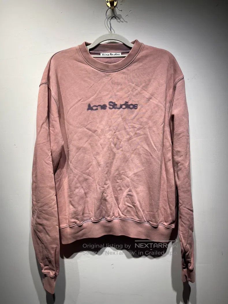 Acne Studios Acne Studios FW23 Blurred Logo Loose Sport Casual Round Ne Size XS / US 0-2 / IT 36-38 - 1 Thumbnail
