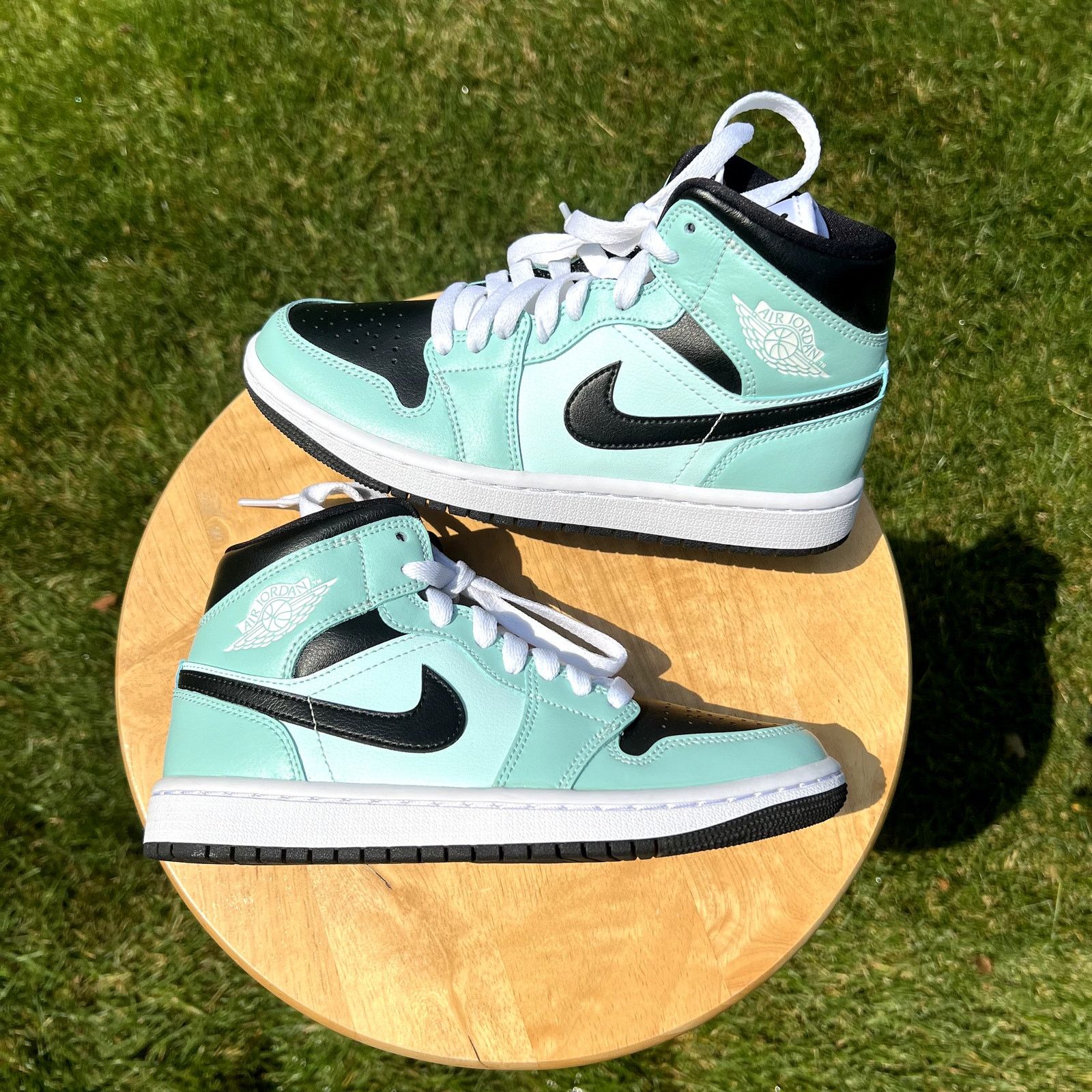 Jordan Brand × Nike Wmns Air Jordan 1 Mid Aqua Black Women's Shoes - Size 5.5 Size US 5.5 / IT 35.5 - 3 Thumbnail