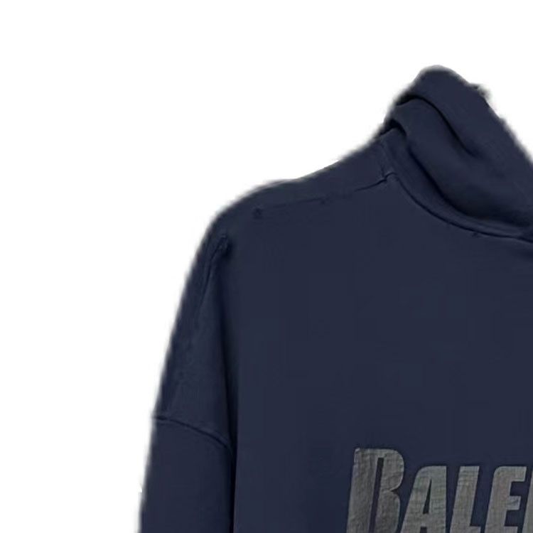 Balenciaga o1la1rc1a0425 Destroyed Hoodie in Marine Size US XS / EU 42 / 0 - 3 Thumbnail