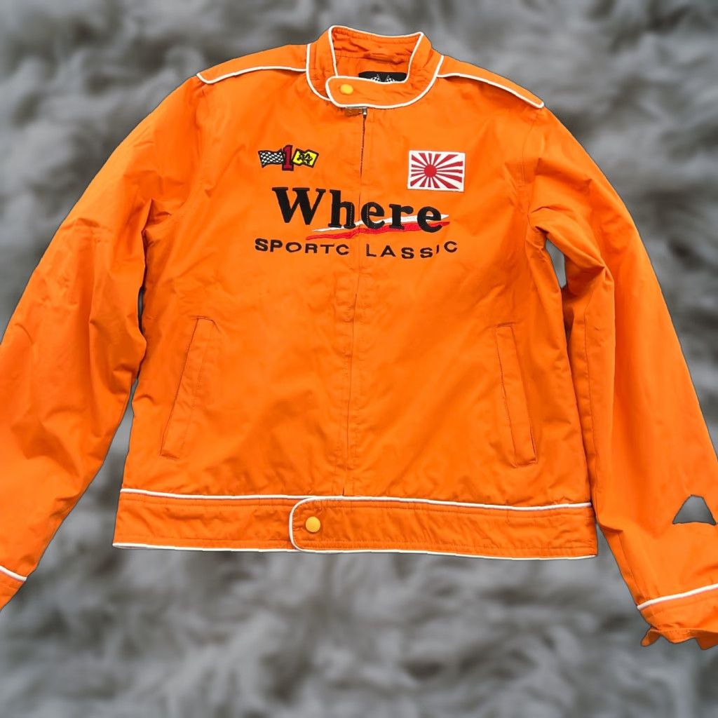 Vintage VINTAGE Race Car Jacket Womens L Orange NASCAR/F1 Style Casual Zip Size L / US 10 / IT 46 - 1 Thumbnail