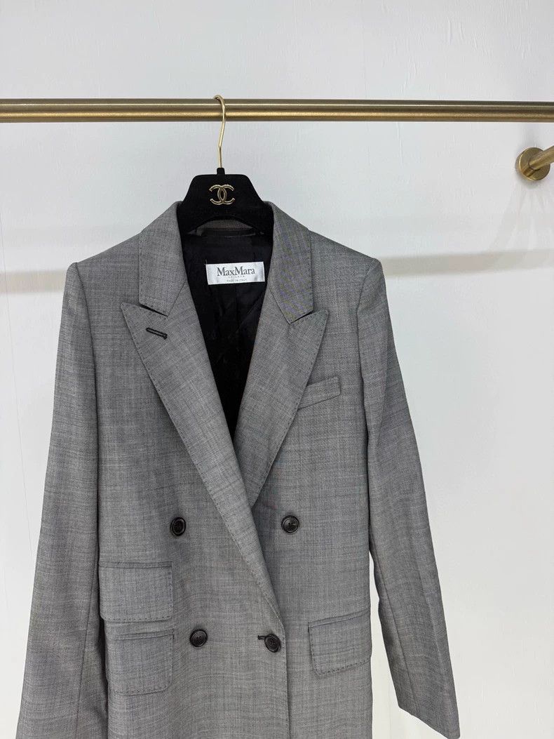Max Mara Max Mara New houndstooth wool blazer Size L / US 10 / IT 46 - 2 Thumbnail