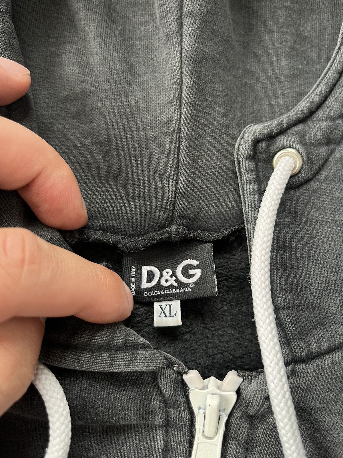 Dolce & Gabbana 90s Vintage DOLCE & GABBANA JEANS Distreesed Faded Hoodie Size US XL / EU 56 / 4 - 10 Thumbnail