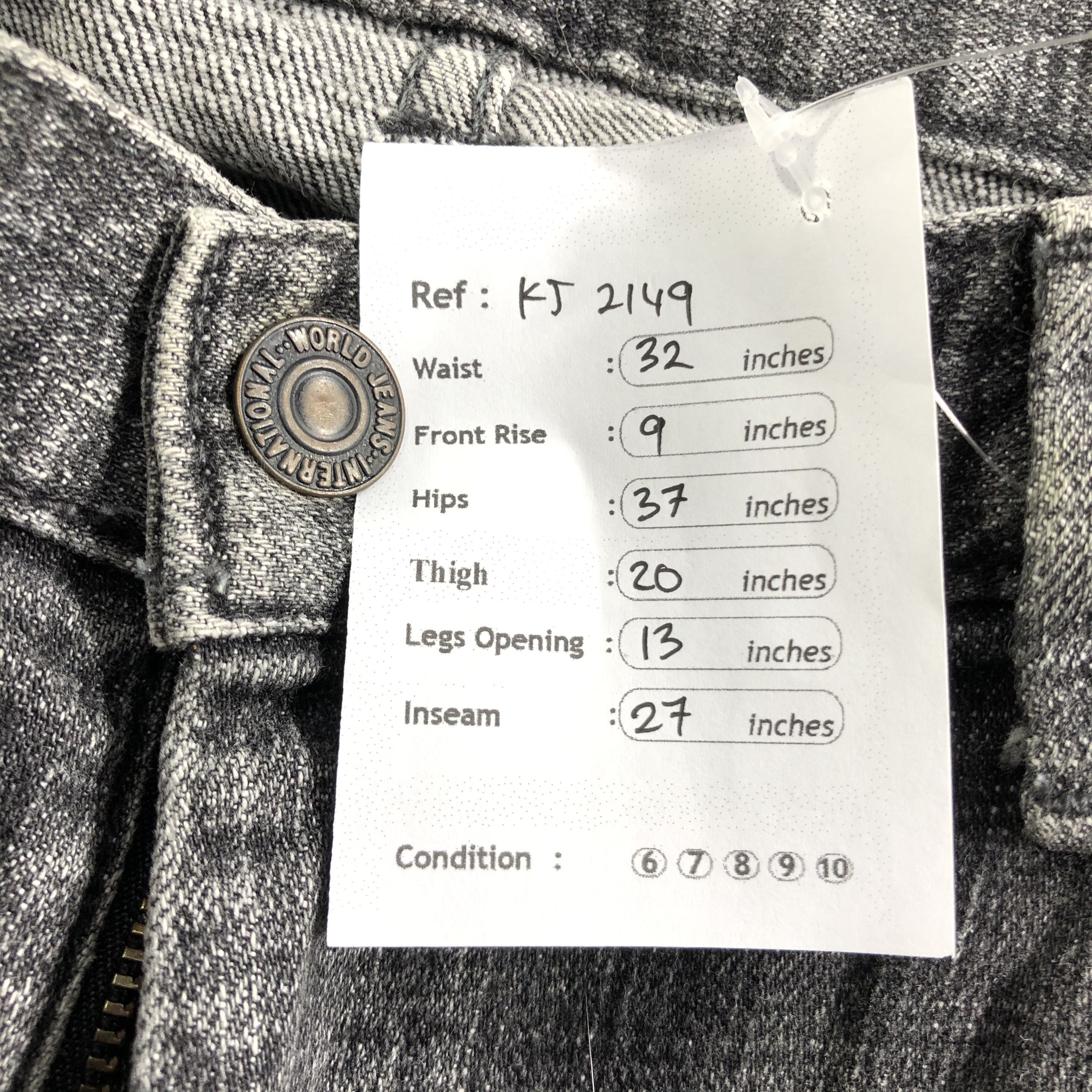 Japanese Brand Quadrophenia Faded Black Biker Jeans KJ2149 Size US 32 / EU 48 - 11 Thumbnail