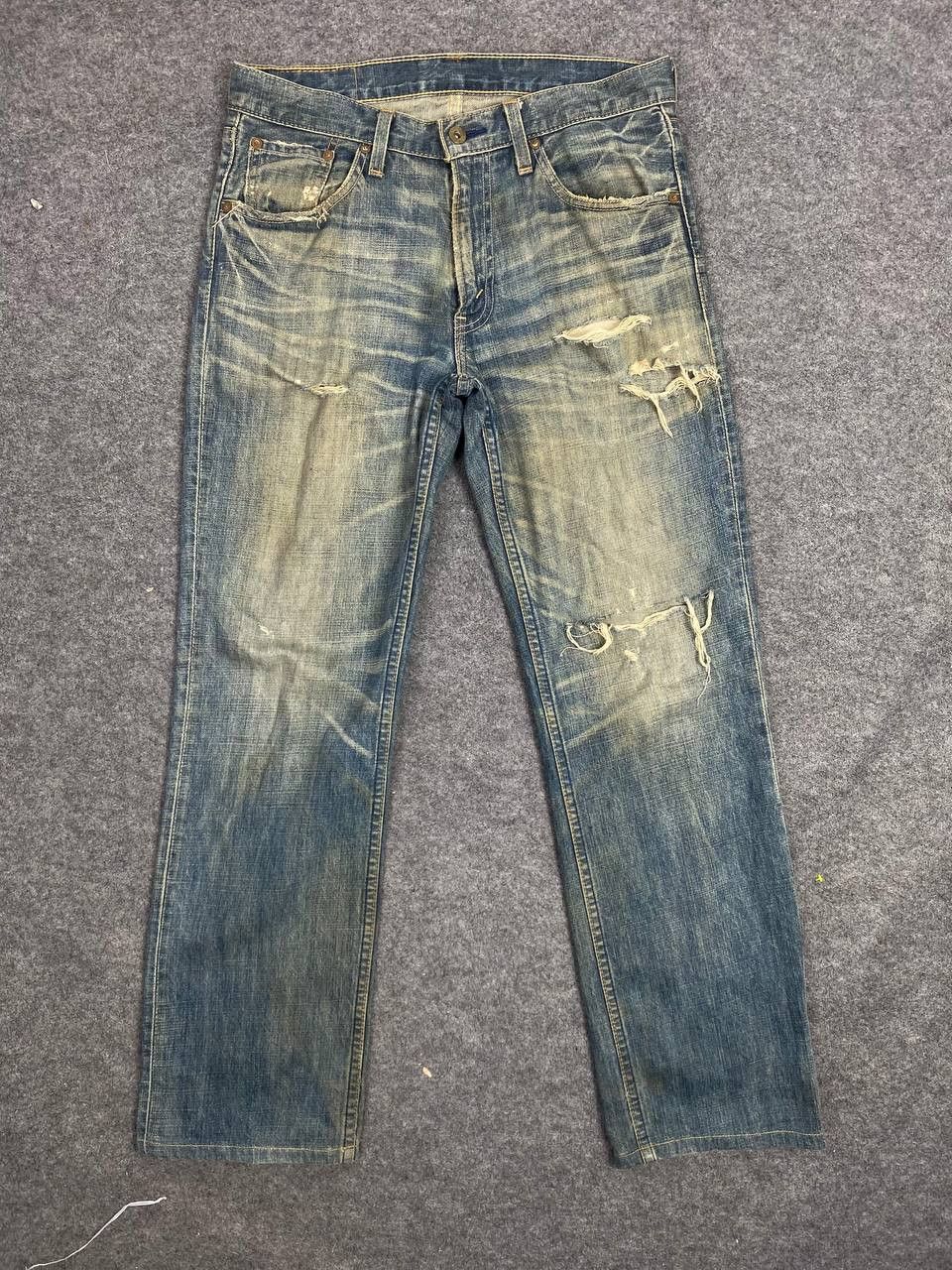 Levi's vintage 90s levis 502 rusty distressed denim nice design Size US 33 - 7 Thumbnail