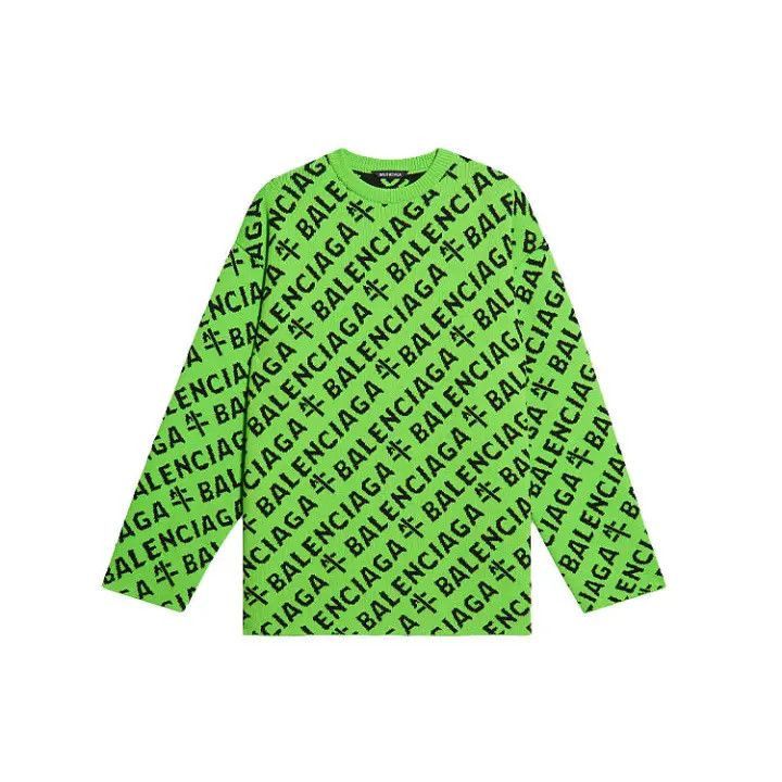 Balenciaga Balenciaga SS21 Logo Knit Long Sleeve Sweater 0079-2507 Size US S / EU 44-46 / 1 - 1 Thumbnail