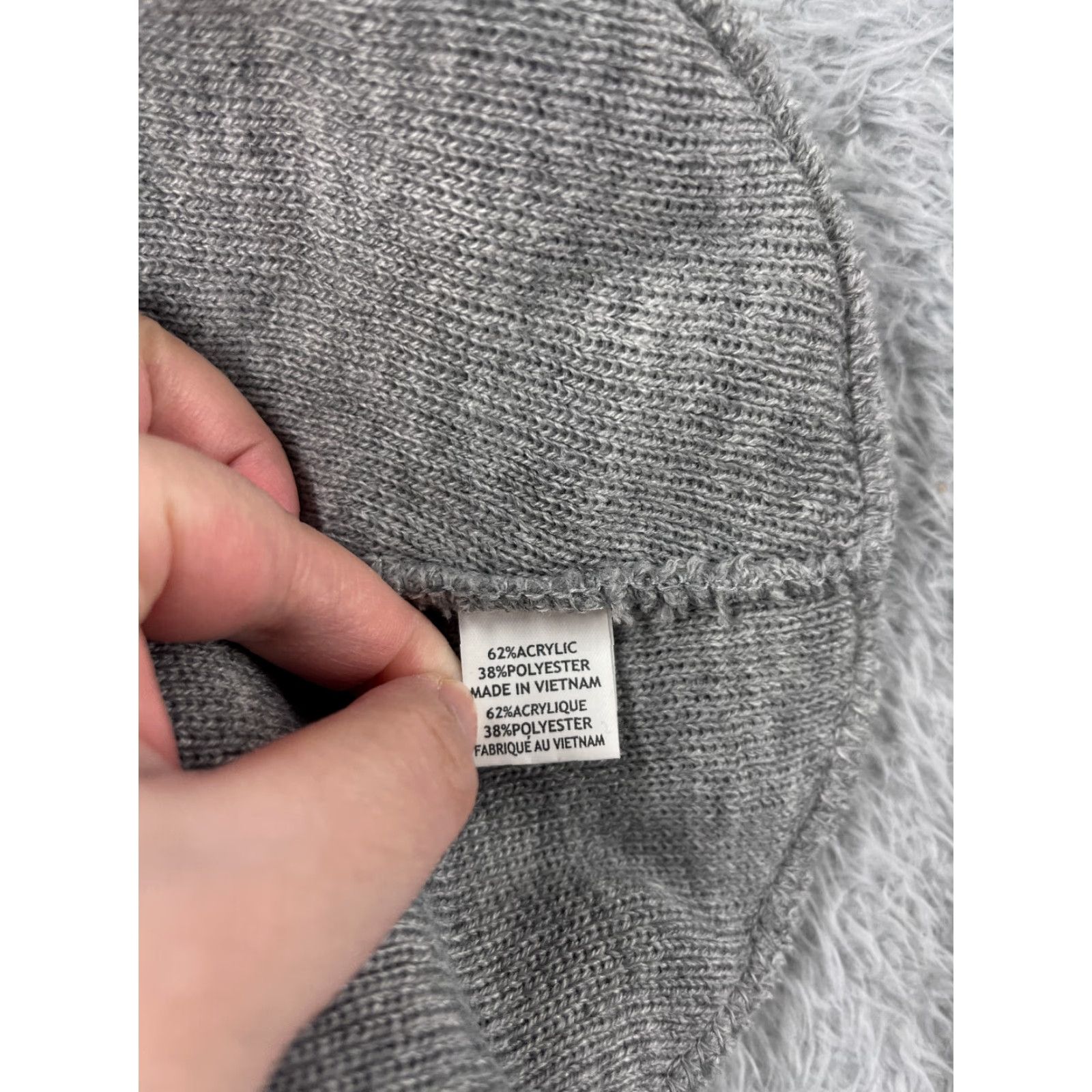 Vintage Promo Headwear Hat Adult One Size Gray Knit Acrylic Polyester Blend Beanie Toque Workwear Masterack Size ONE SIZE - 7 Thumbnail