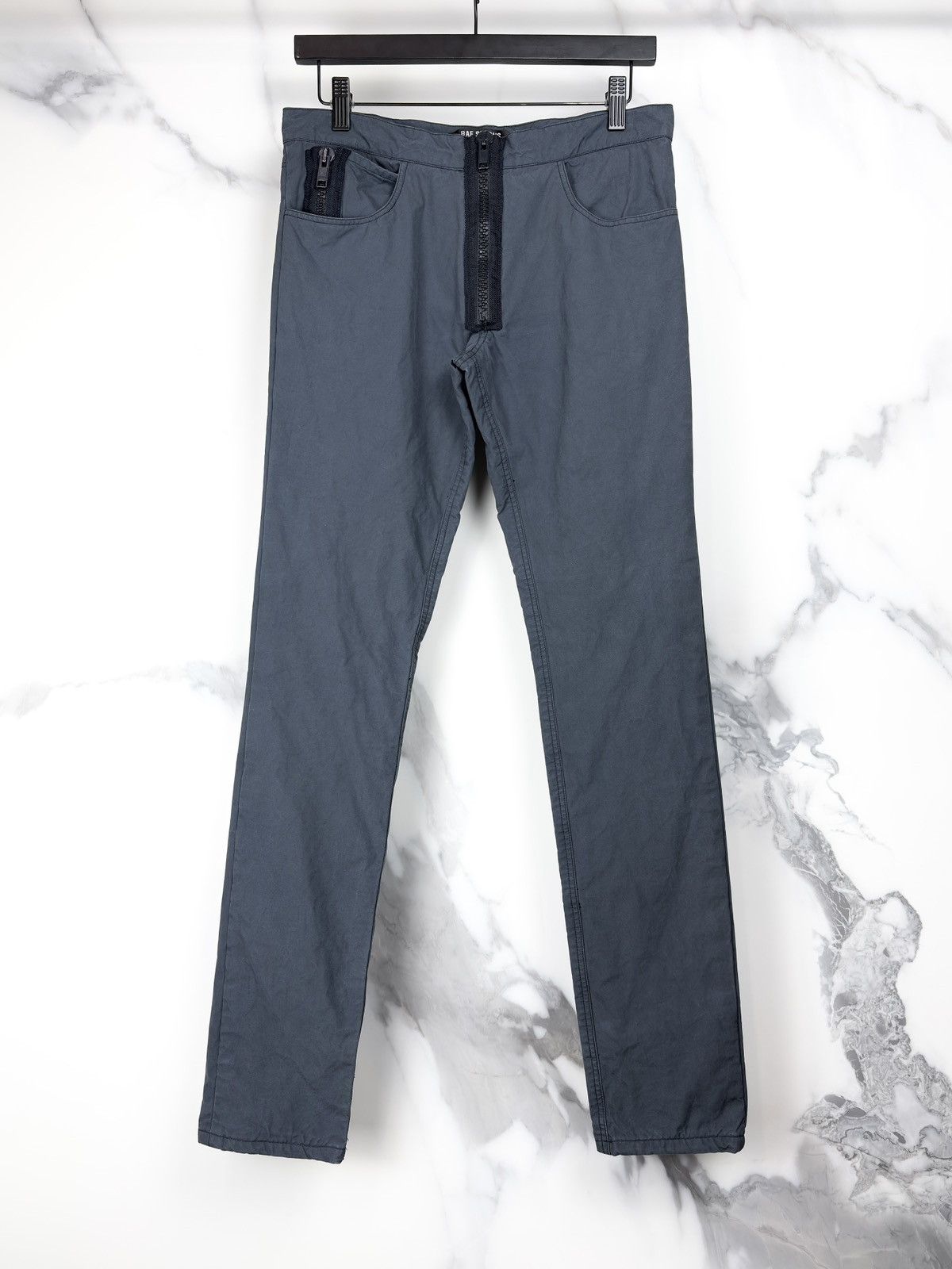 Raf Simons AW04 Raf Simons Waves Zippered Flight Trouser Pants Size US 30 / EU 46 - 1 Thumbnail