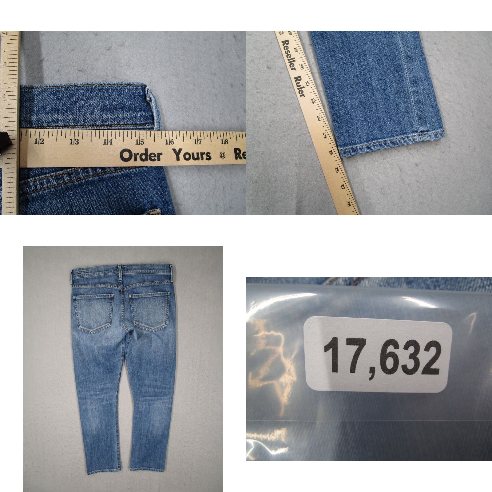 Agolde AGOLDE Jeans Womens ISABEL Slim Boyfriend Ankle Blue 26 Regular Denim 30x25 Cotton Blend Pockets Belt Loops Zip Mid Rise 8.5-10.5in Size 26" / US 2 / IT 38 - 8 Thumbnail