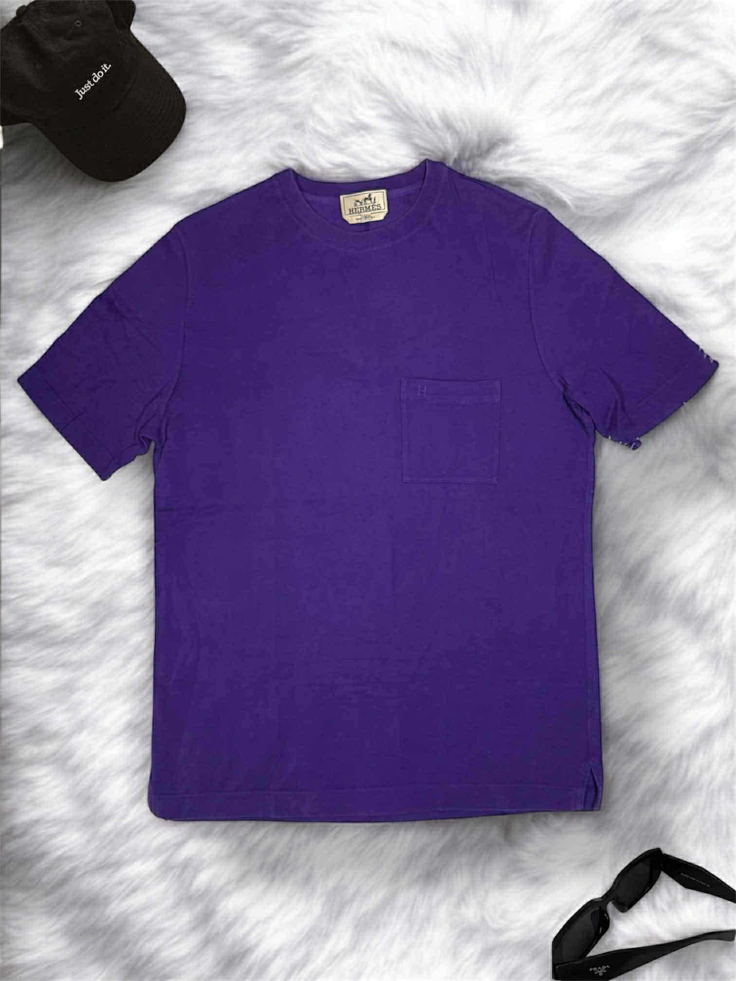 Hermes Hermes Men Basic Purple Color Luxury Style Made In Italy Size US S / EU 44-46 / 1 - 1 Thumbnail