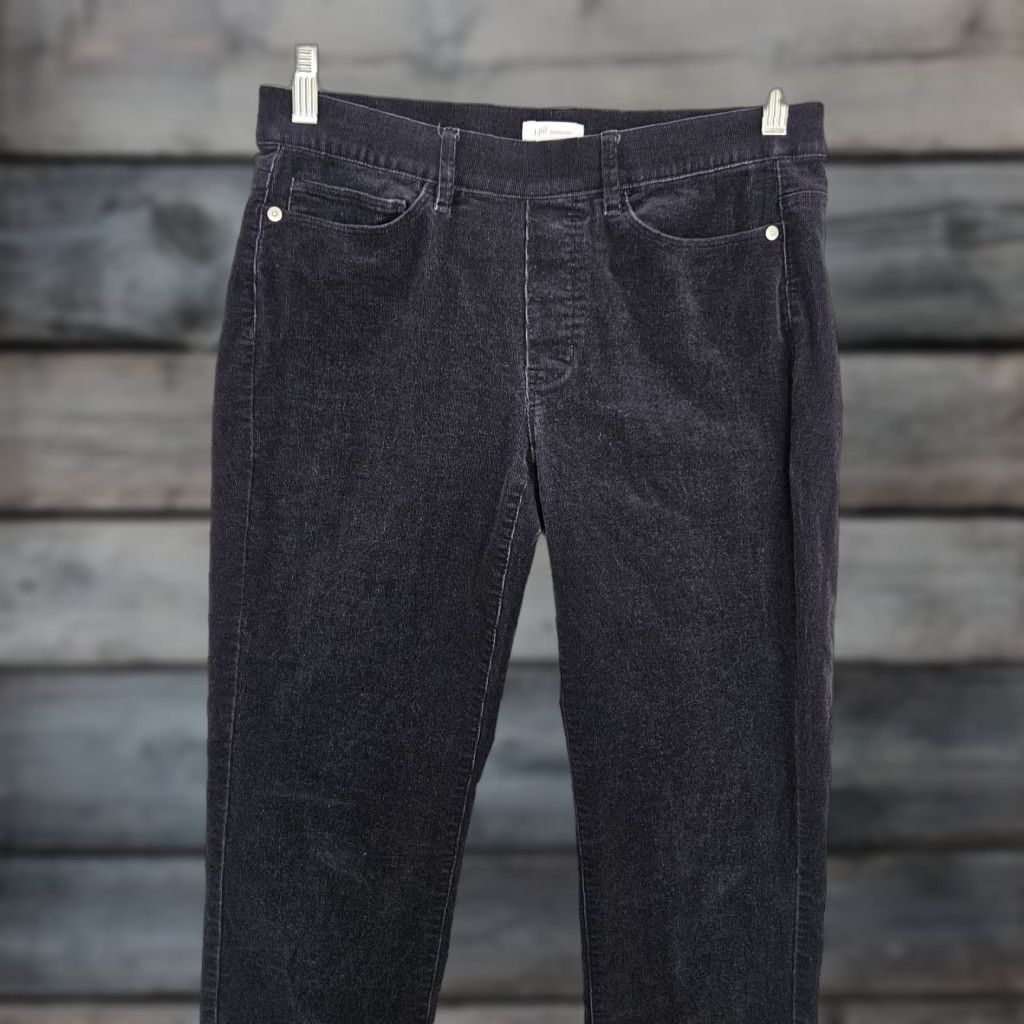 J. Jill J Jill Womens Corduroy Pants Sz Small Black Pull On Mid Rise Size 26" / US 2 / IT 38 - 1 Thumbnail