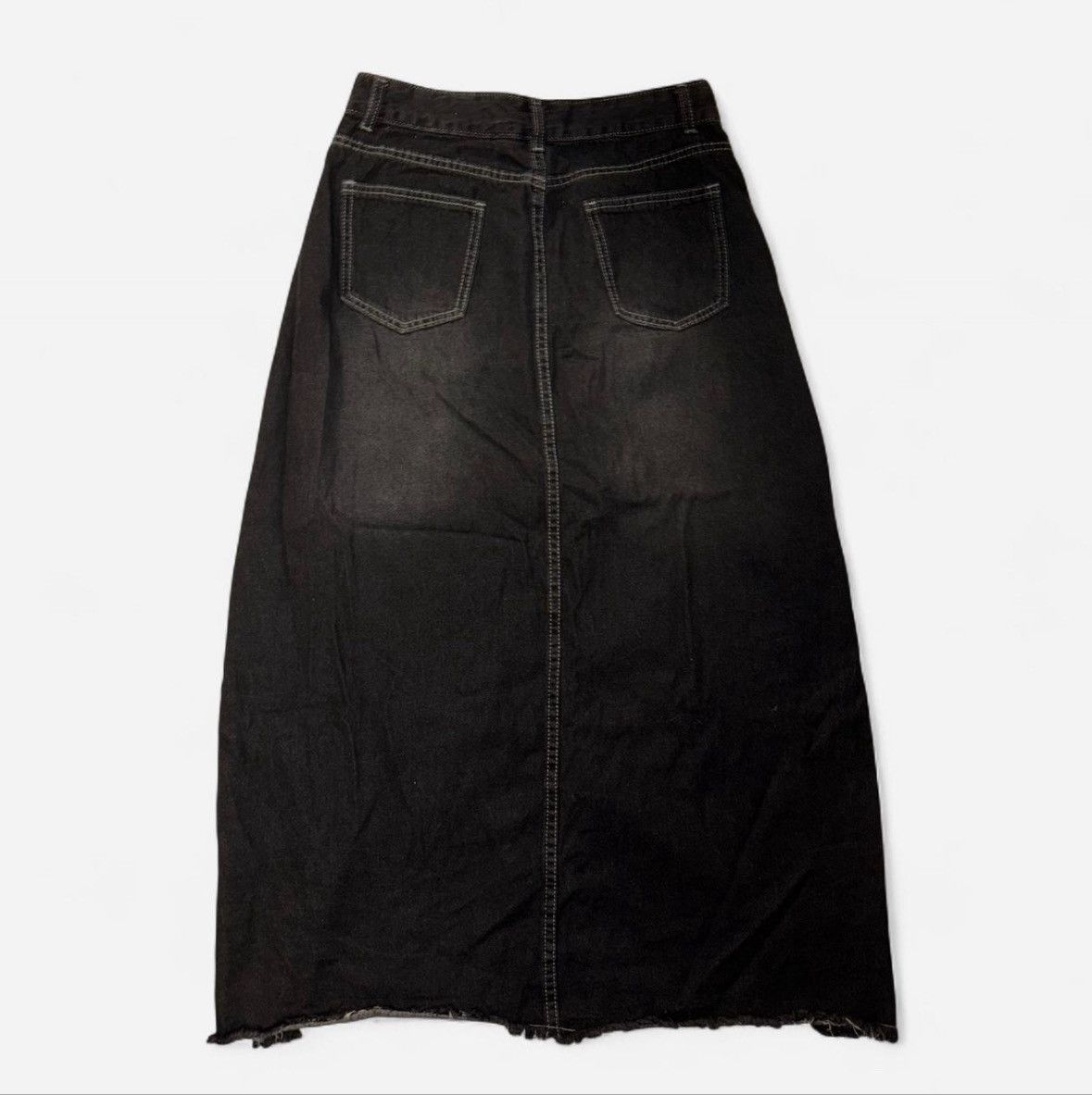 Other Distressed Denim Maxi Skirt Size 28" / US 6 / IT 42 - 2 Thumbnail
