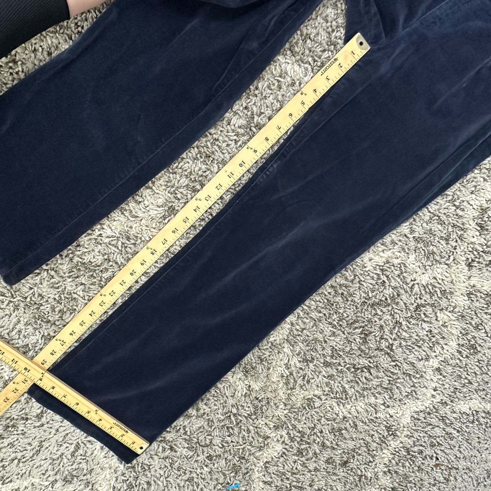 Other Talbots Boot Cut Blue Velvet Trousers Slacks Dress Pants 8 Size 30" / US 8 / IT 44 - 8 Thumbnail