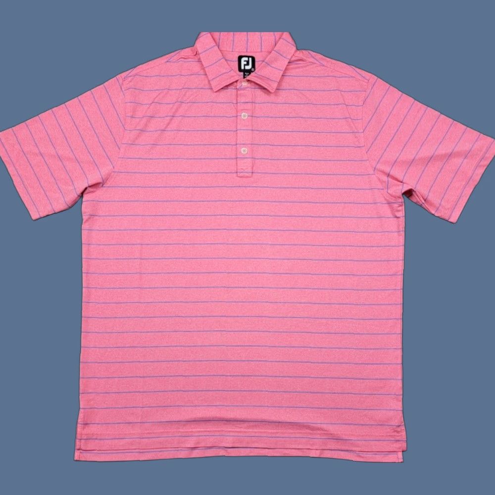 Footjoy FootJoy Golf Polo Shirt Mens 2XL Pink Stripe Short Sleeve Outdoor Sports Classic Colorful Baseball? Size US XXL / EU 58 / 5 - 1 Thumbnail