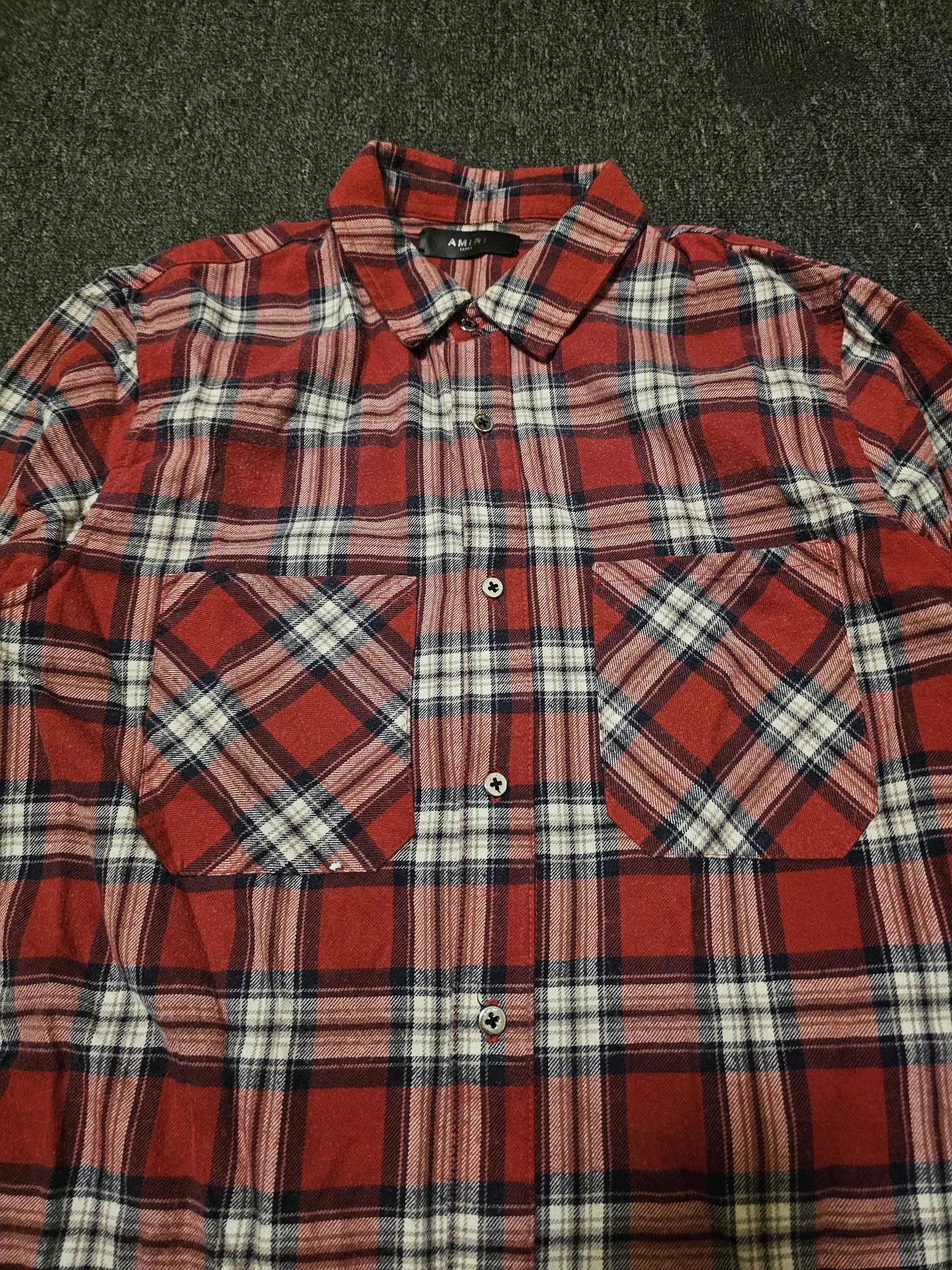 Amiri Amiri Red Plaid Shirt Q4 Size US L / EU 52-54 / 3 - 3 Thumbnail