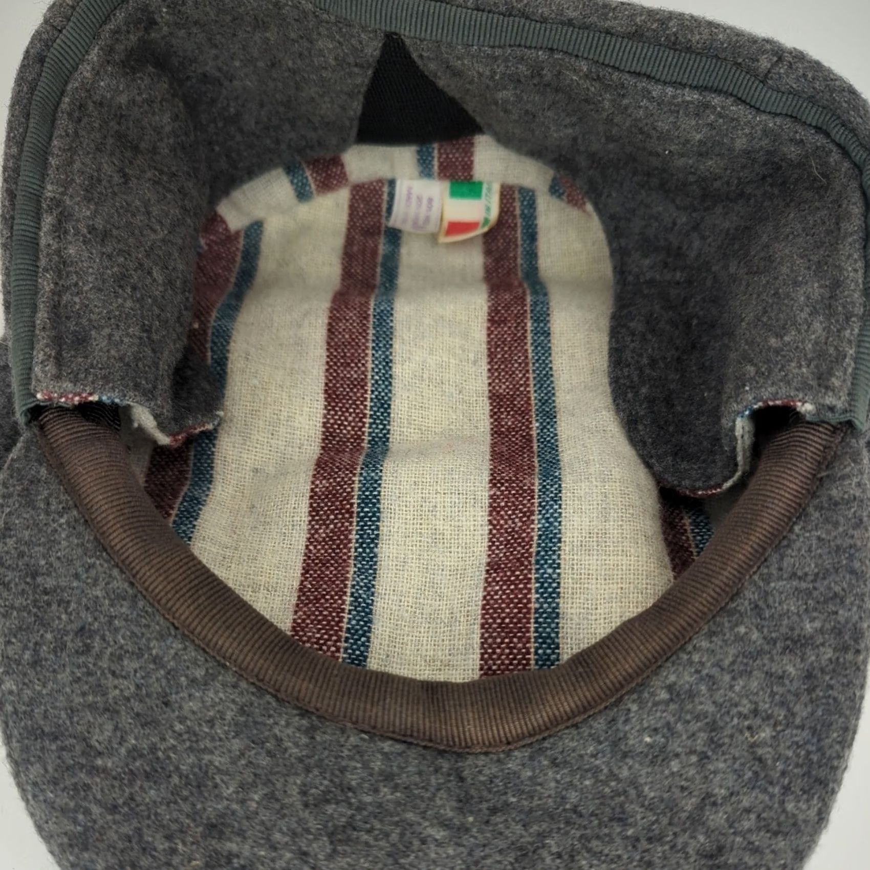 Vintage VINTAGE Newsboy Cap Hat Wool Blend Gray Lined Ear Flaps Made in Italy M Men 90s Cap Size ONE SIZE - 7 Thumbnail