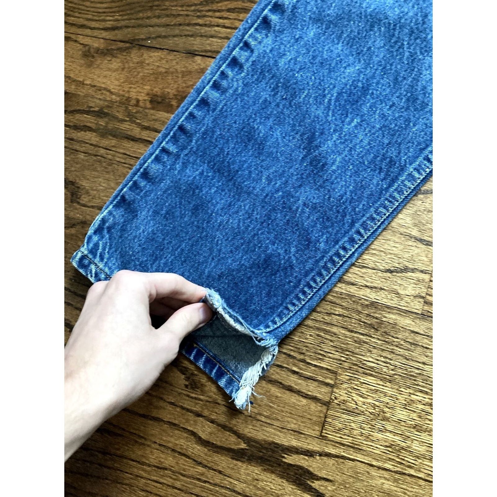 Levi's VINTAGE Levi's 505 Orange Tab USA Made Jeans Mens 36x32 Denim Straight 5-Pocket Blue Distressed 80s 90s Rockabilly Workwear Size US 36 / EU 52 - 5 Thumbnail