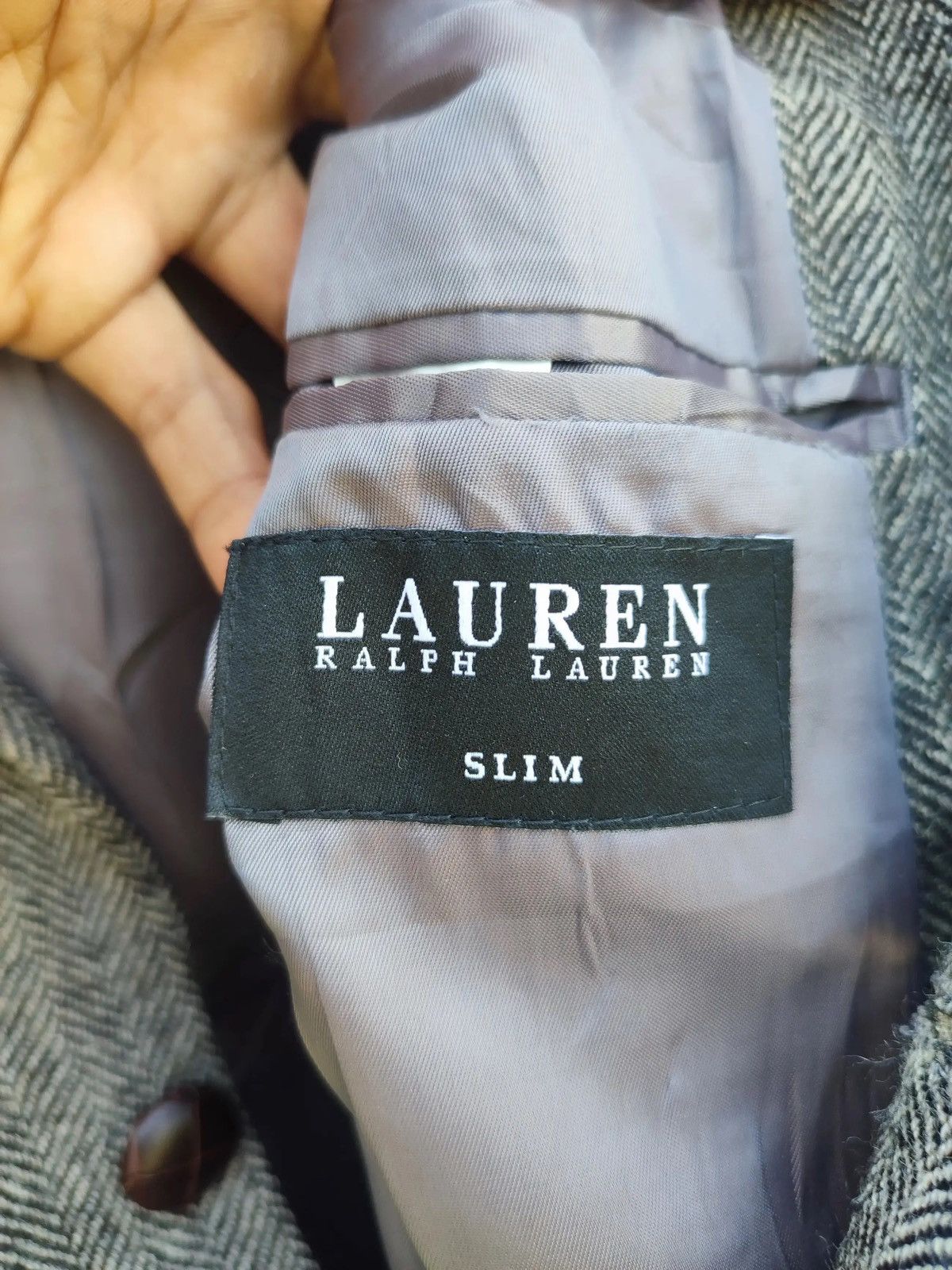 Lauren Ralph Lauren × Ralph Lauren Lauren Ralph Lauren Slim Fit Wool Blazer Classic Herringbone Size 40S - 8 Thumbnail