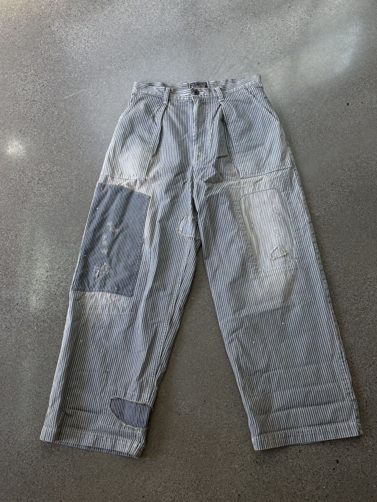 Kapital KAPITAL Hickoree distressed herringbone pants Size US 31 - 1 Thumbnail