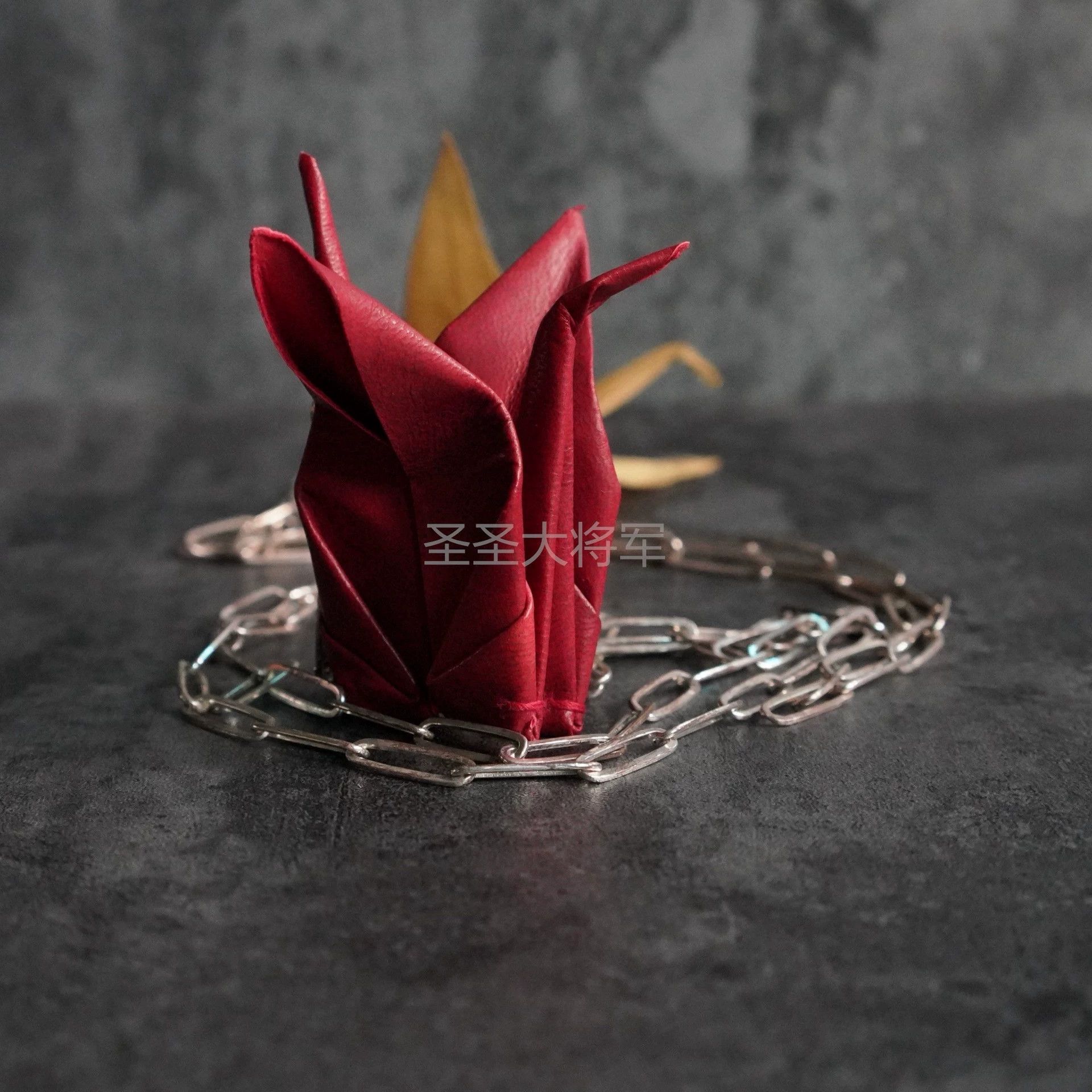 Taichi Murakami Taichi Murakami Origami Crane Silver Necklace Red/Yellow Size ONE SIZE - 3 Thumbnail