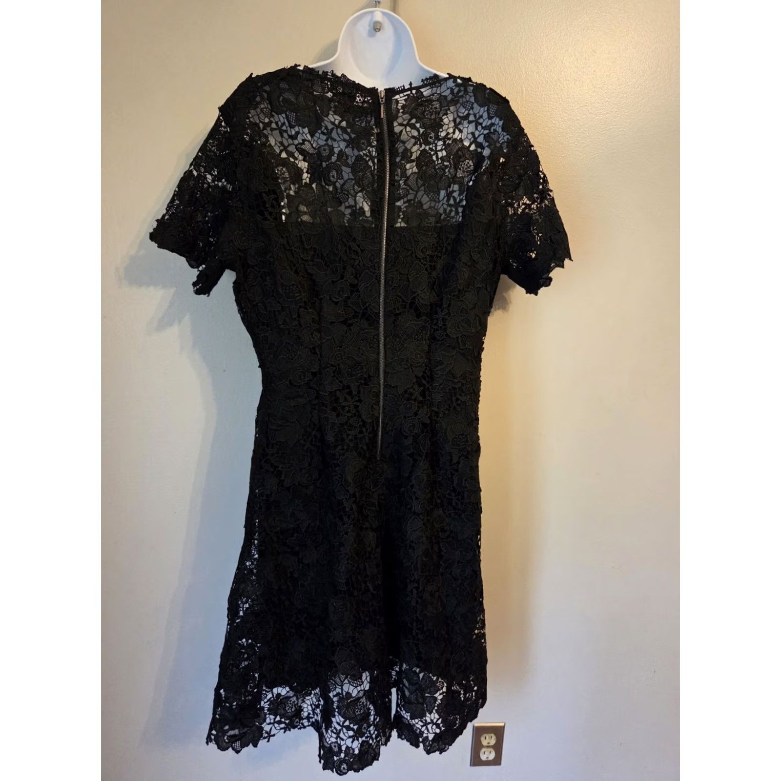 Vintage NWT Tahari Elle Black Lace A-Line Samira Dress 14 Women Vest? Size XL / US 12-14 / IT 48-50 - 7 Thumbnail