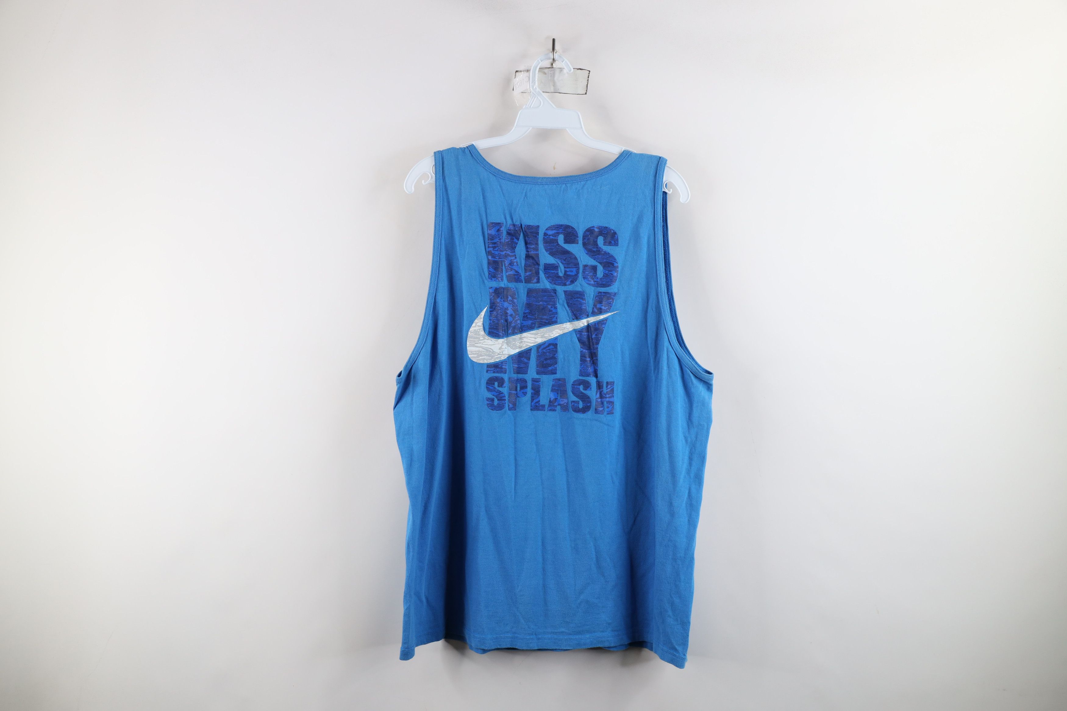 Nike × Vintage Vintage Nike Swim My Splash Tank Top T-Shirt Blue Cotton Size US L / EU 52-54 / 3 - 10 Thumbnail