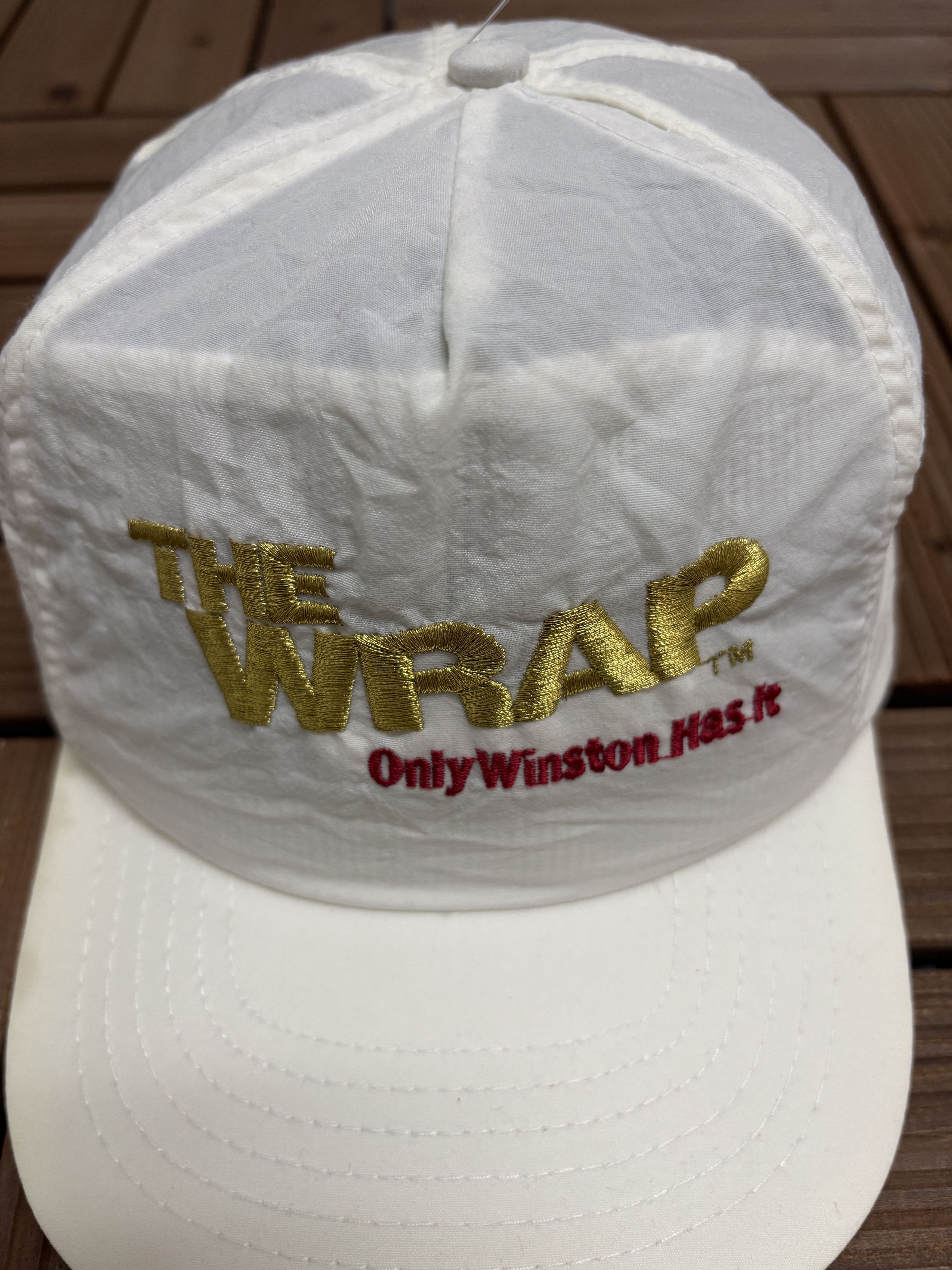 Vintage The Wrap Only Winston Has It Vintage White Snap Back Hat Cap Size ONE SIZE - 3 Thumbnail