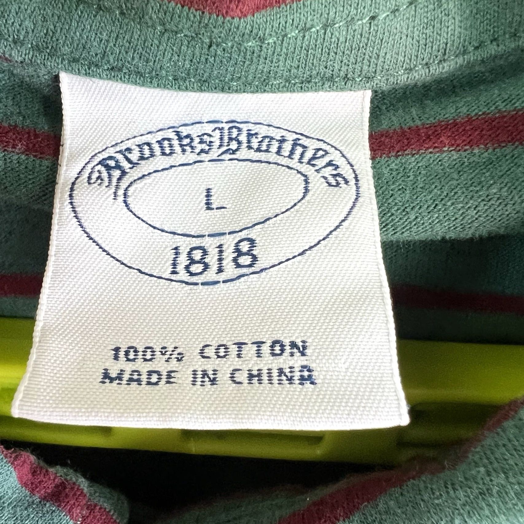 Brooks Brothers VINTAGE Brooks Brothers Men Polo Shirt Long Sleeve Striped Green Size Large Casual Classic Size US L / EU 52-54 / 3 - 5 Thumbnail