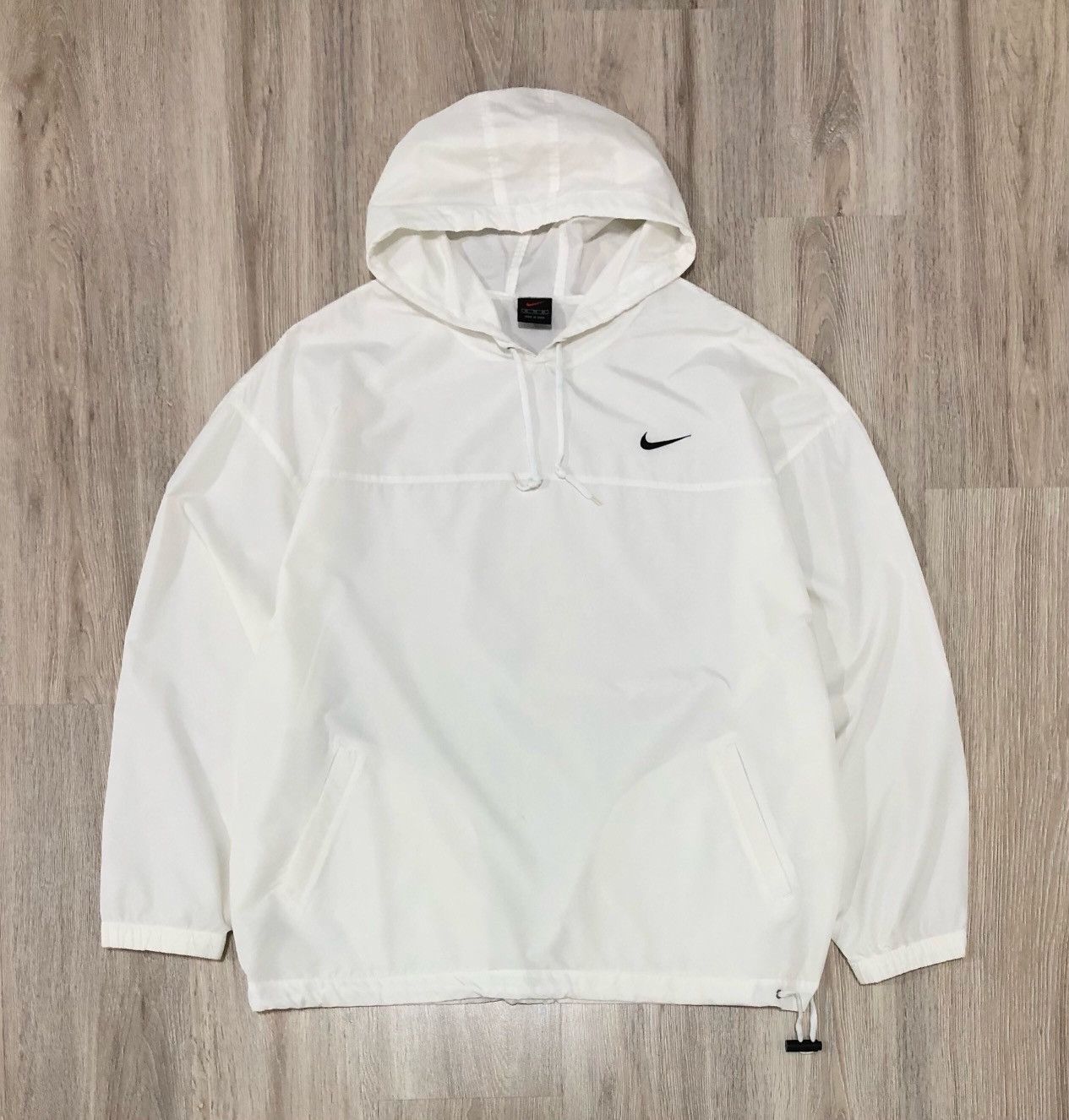 Nike Vintage Nike Pullover White Plain Windbreaker Nylon Jacket Size US XL / EU 56 / 4 - 1 Thumbnail