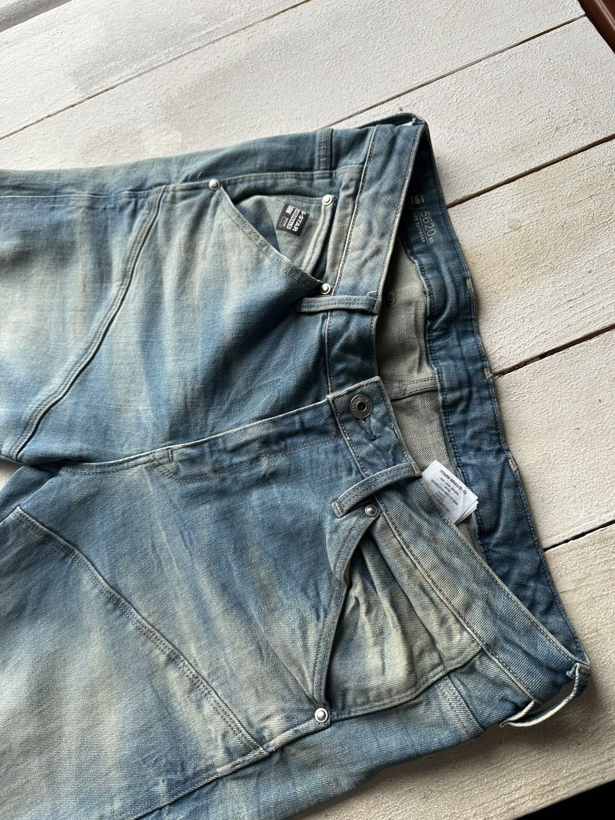G-Star 🚨VNTG G STAR RAW BLUE FADED RARE AVANT GARDE JEANS Y2K Size 28" / US 6 / IT 42 - 2 Thumbnail