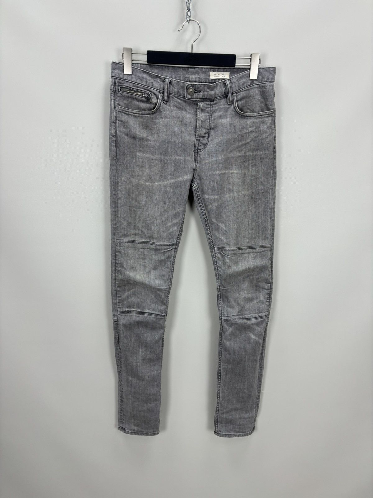 Allsaints Mens jeans AllSaints Cigarette Size 30 Color Gray Size US 30 / EU 46 - 1 Thumbnail