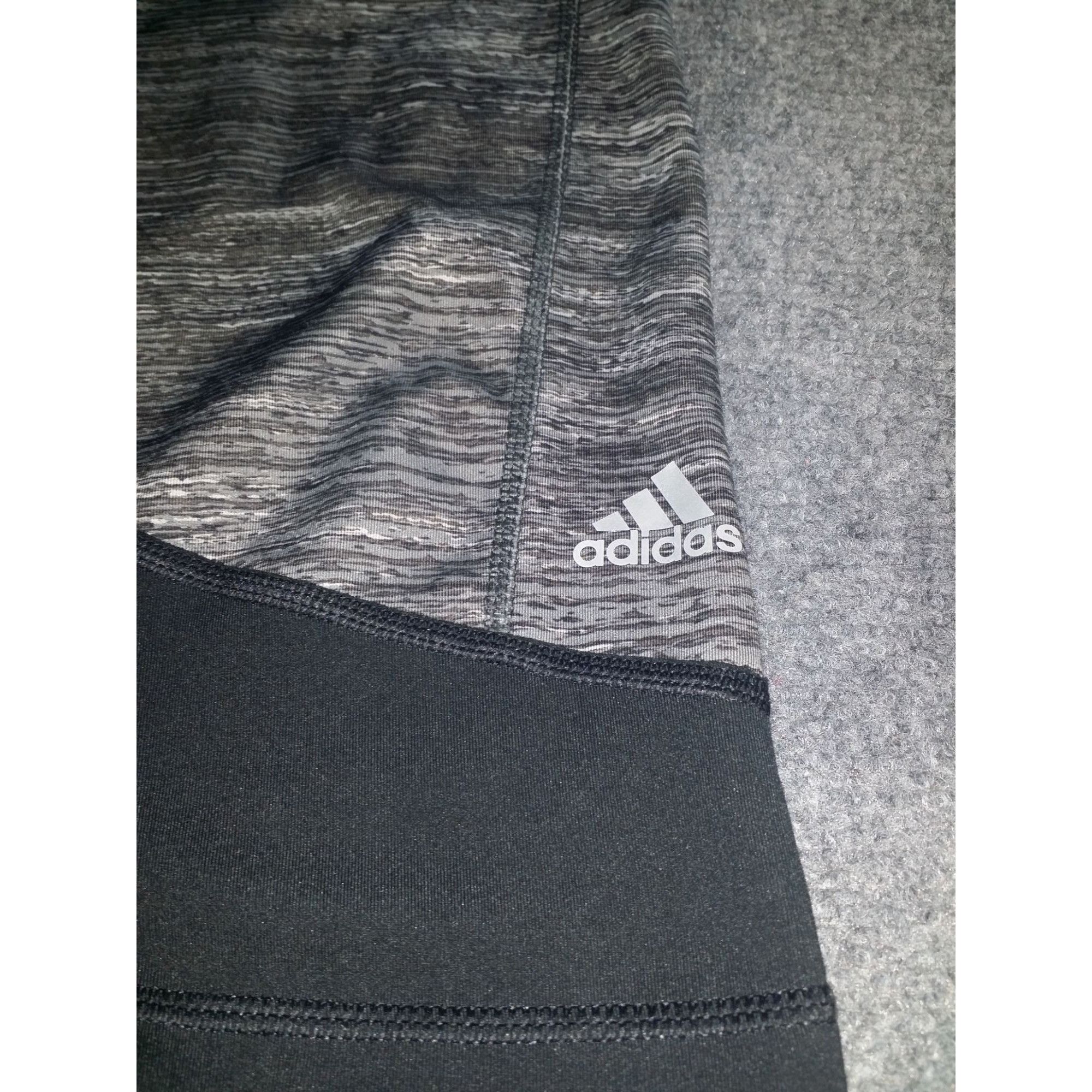 Adidas Adidas Techfit Athletic Capri Leggings Women Sz L Black Prin Size 38" / US 16 / IT 52 - 5 Thumbnail