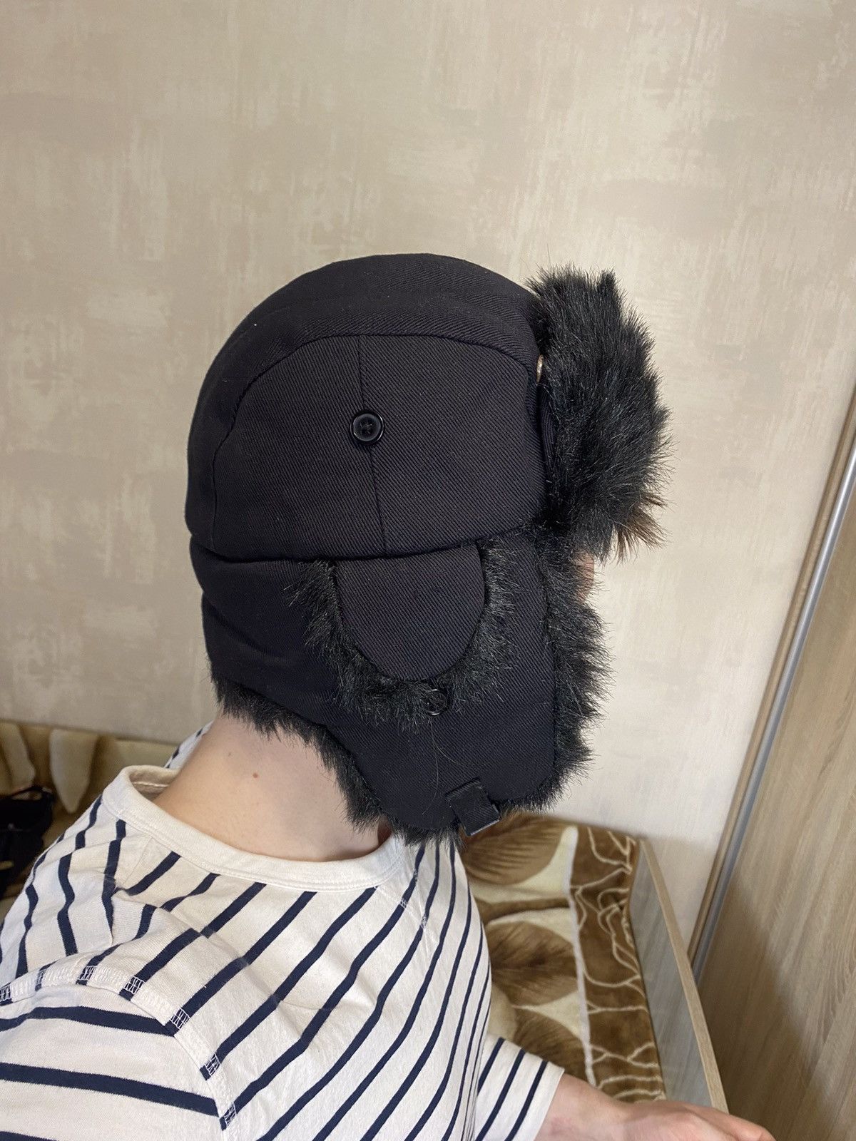 Japanese Brand 🔥 Winter Season Streetwear Rabbit Fur Ushanka Y2K Hat Size ONE SIZE - 3 Thumbnail