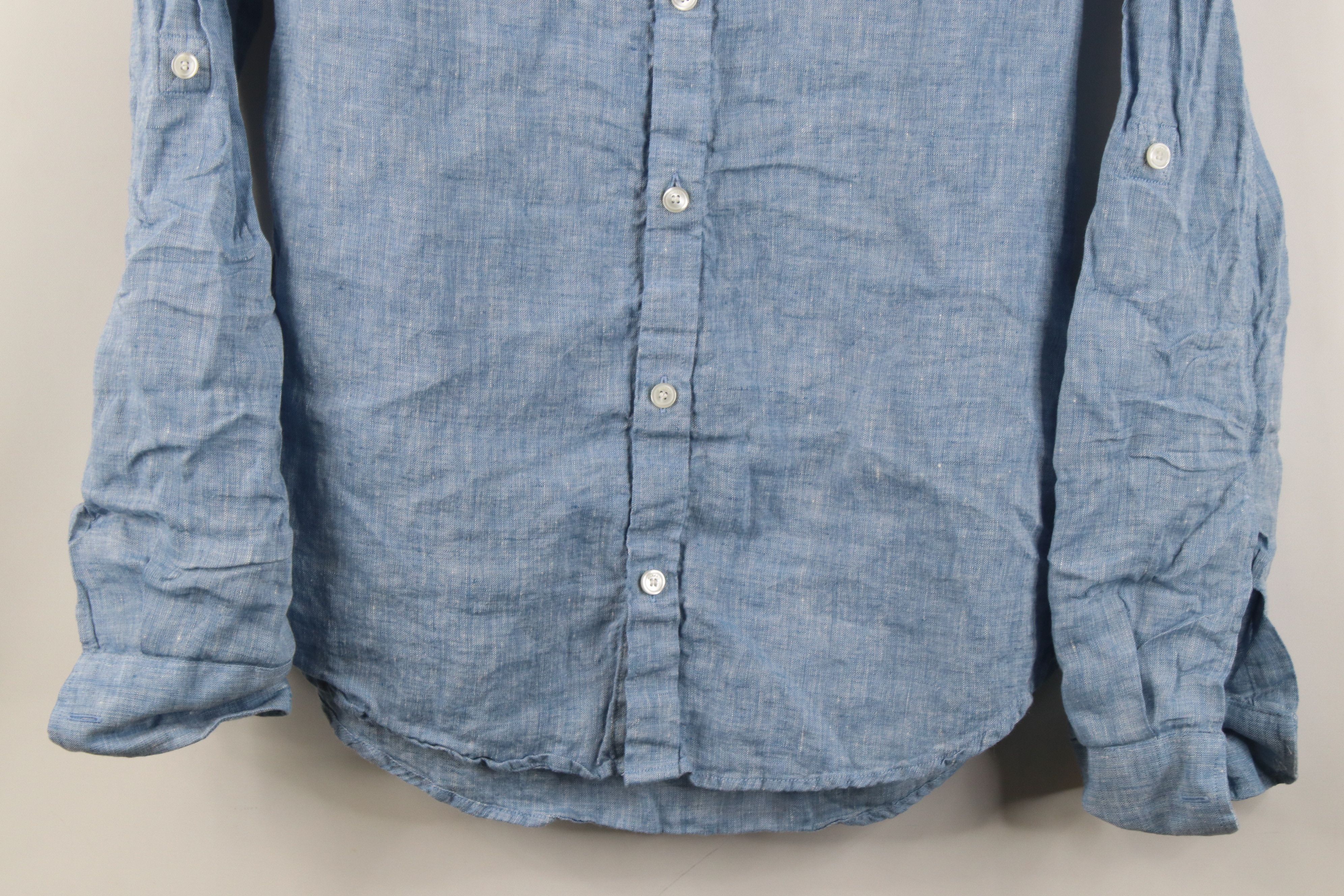 Vintage Streetwear Baird McNutt Irish Linen Roll Cuff Button Shirt Size US S / EU 44-46 / 1 - 3 Thumbnail