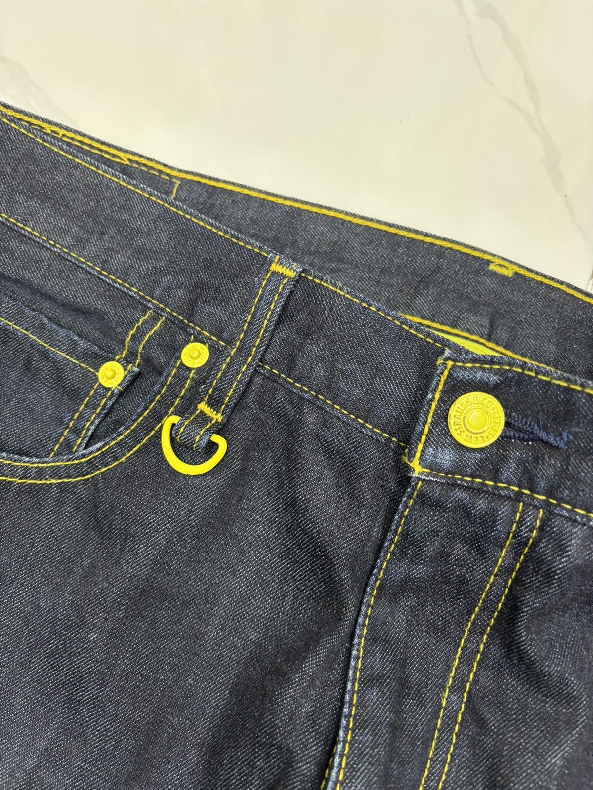Fragment Design × Levi's 💛LEVIS TECHNICAL PACKABLE BAGGY DENIM JORTS Size US 35 - 9 Thumbnail
