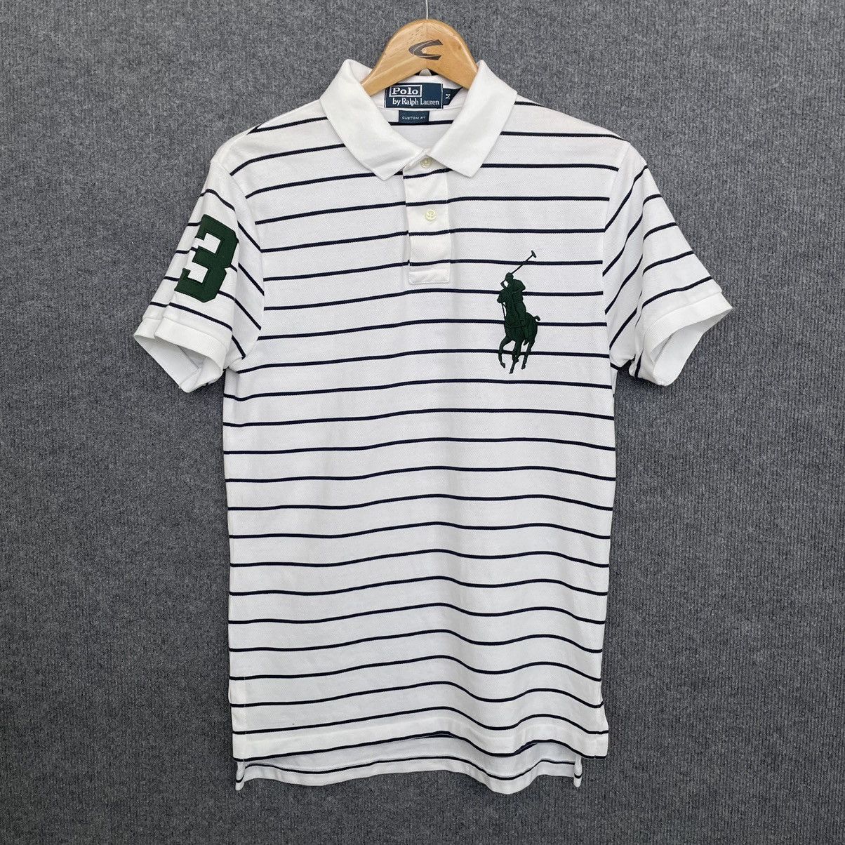 Polo Ralph Lauren Vintage Polo by Ralph Lauren Big Pony Stripes Polo T Shirt Size US S / EU 44-46 / 1 - 1 Thumbnail