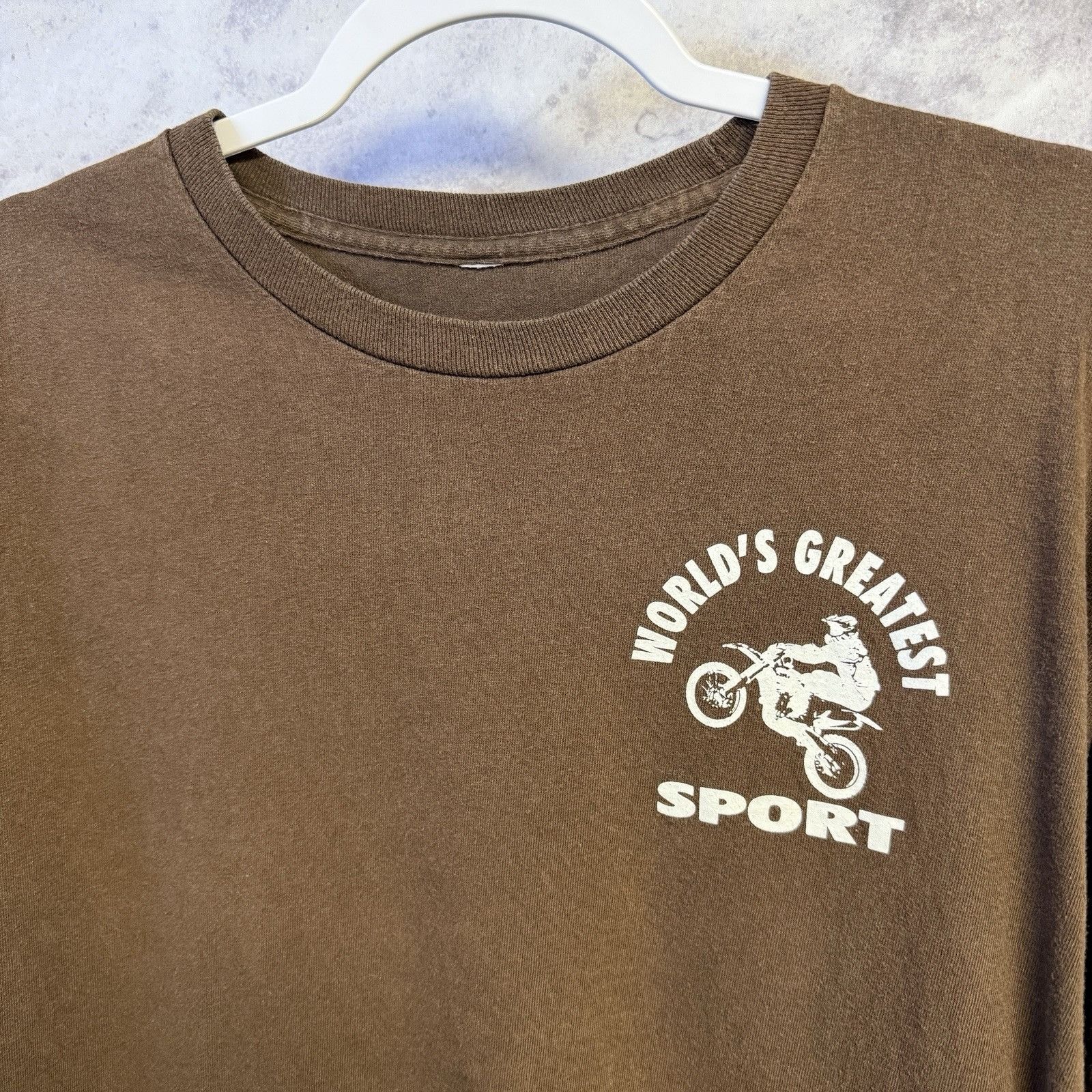 Vintage American Hillclimb Dirtbike T Shirt Brown Long Sleeve Size US XL / EU 56 / 4 - 3 Thumbnail
