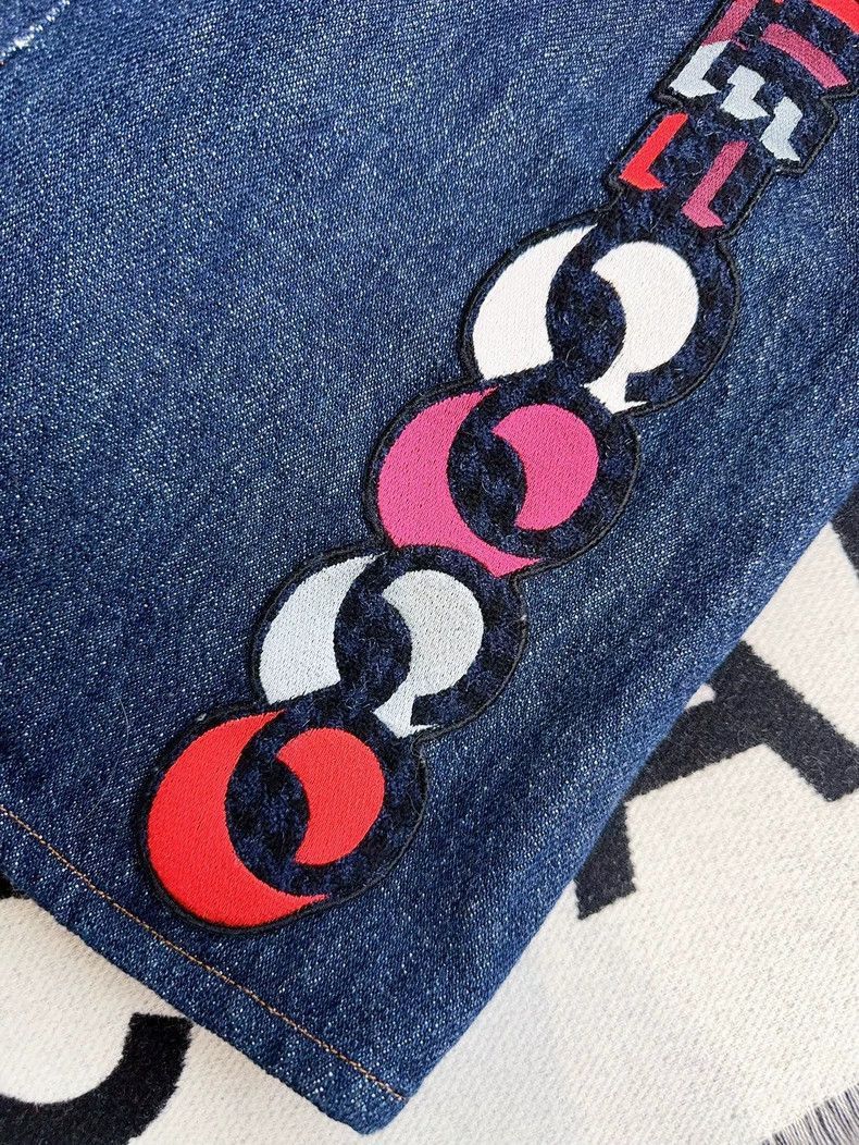 Chanel Chanel Gabrielle Denim Mini Skirt Size 37" - 3 Thumbnail