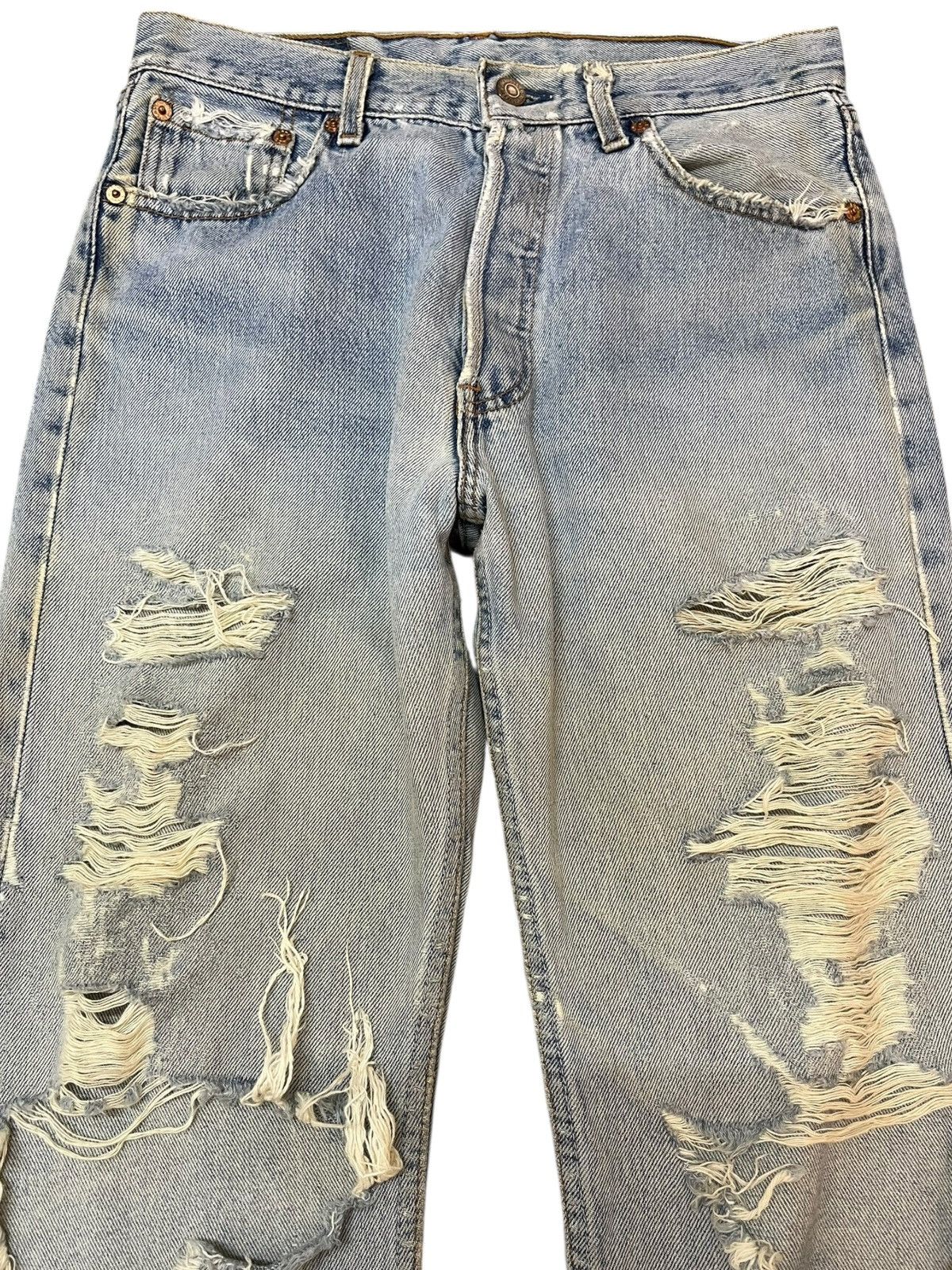 Levi's Vintage Clothing Vintage Levi’s 501 Faded Ripped Distressed Denim Size US 29 - 2 Thumbnail