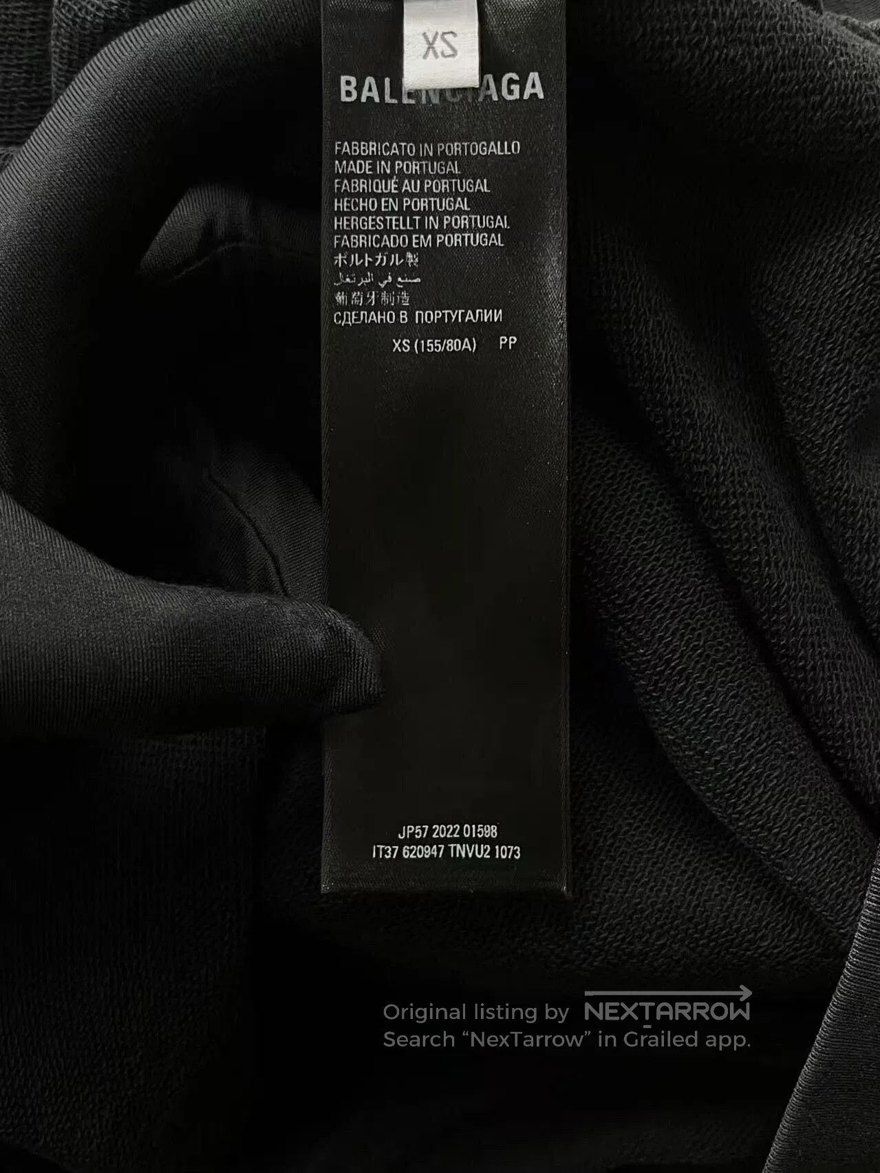 Balenciaga balenciaga black logo hooded sweatshirt. Size US XS / EU 42 / 0 - 5 Thumbnail